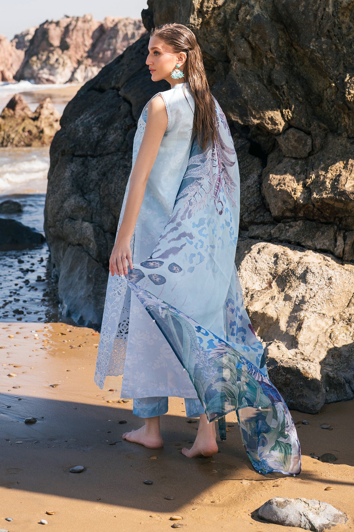 EMBROIDERED PRINTED LAWN SF-4109