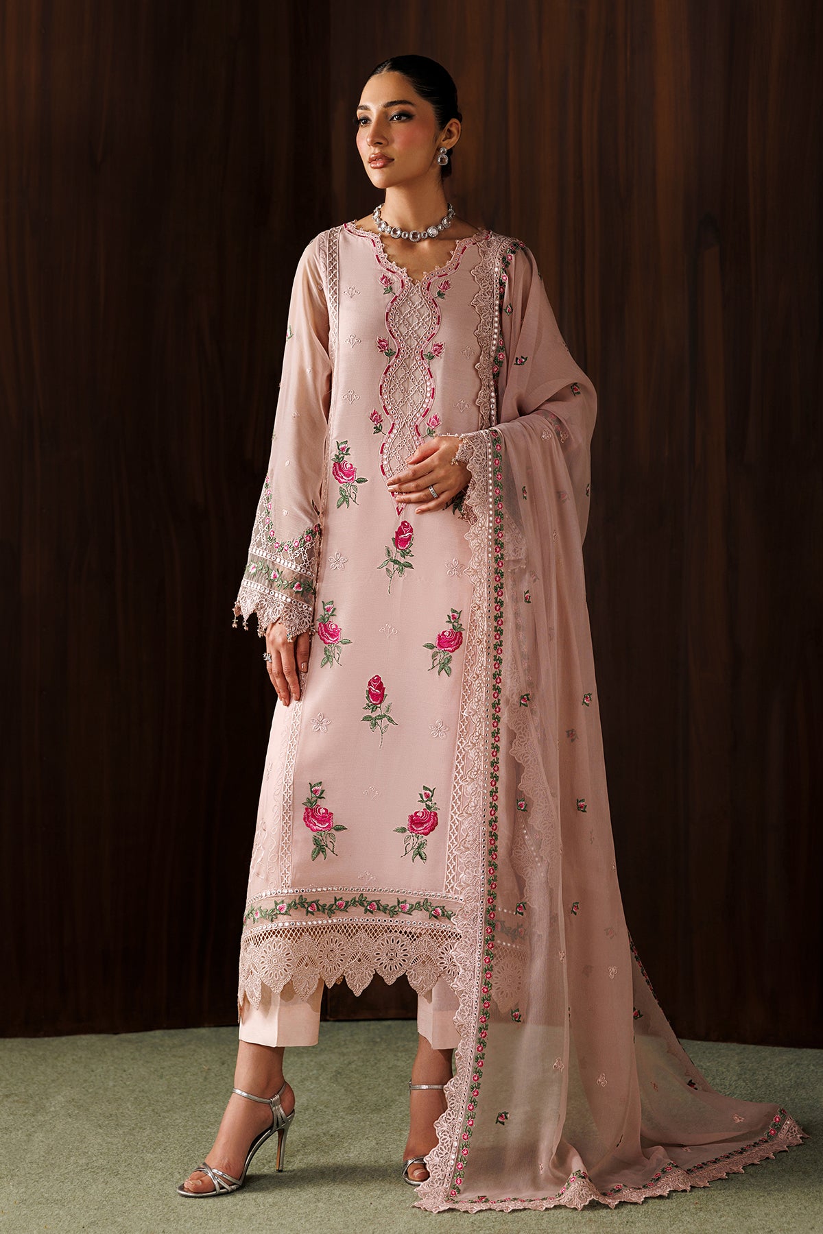 EMBROIDERED CHIFFON UF-4439