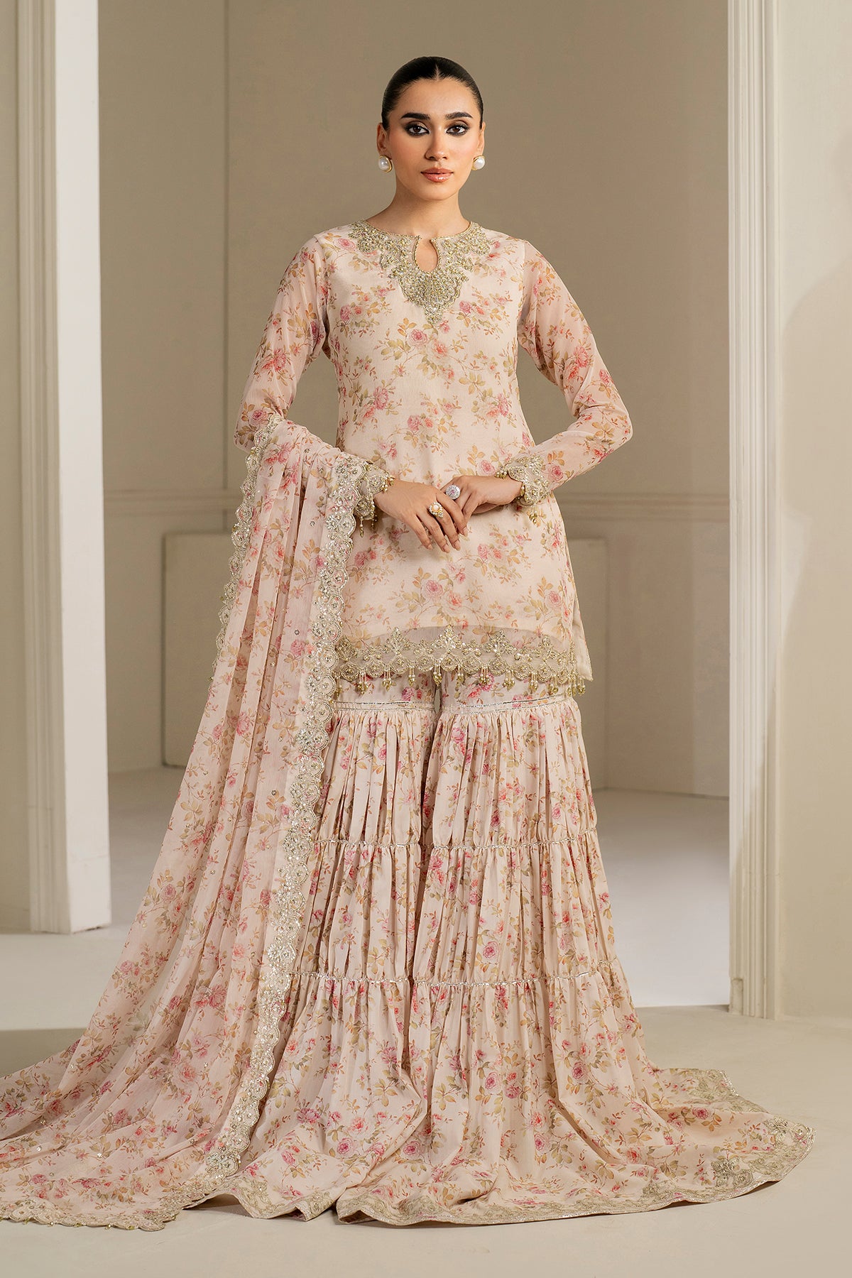 EMBROIDERED CHIFFON SF-4164