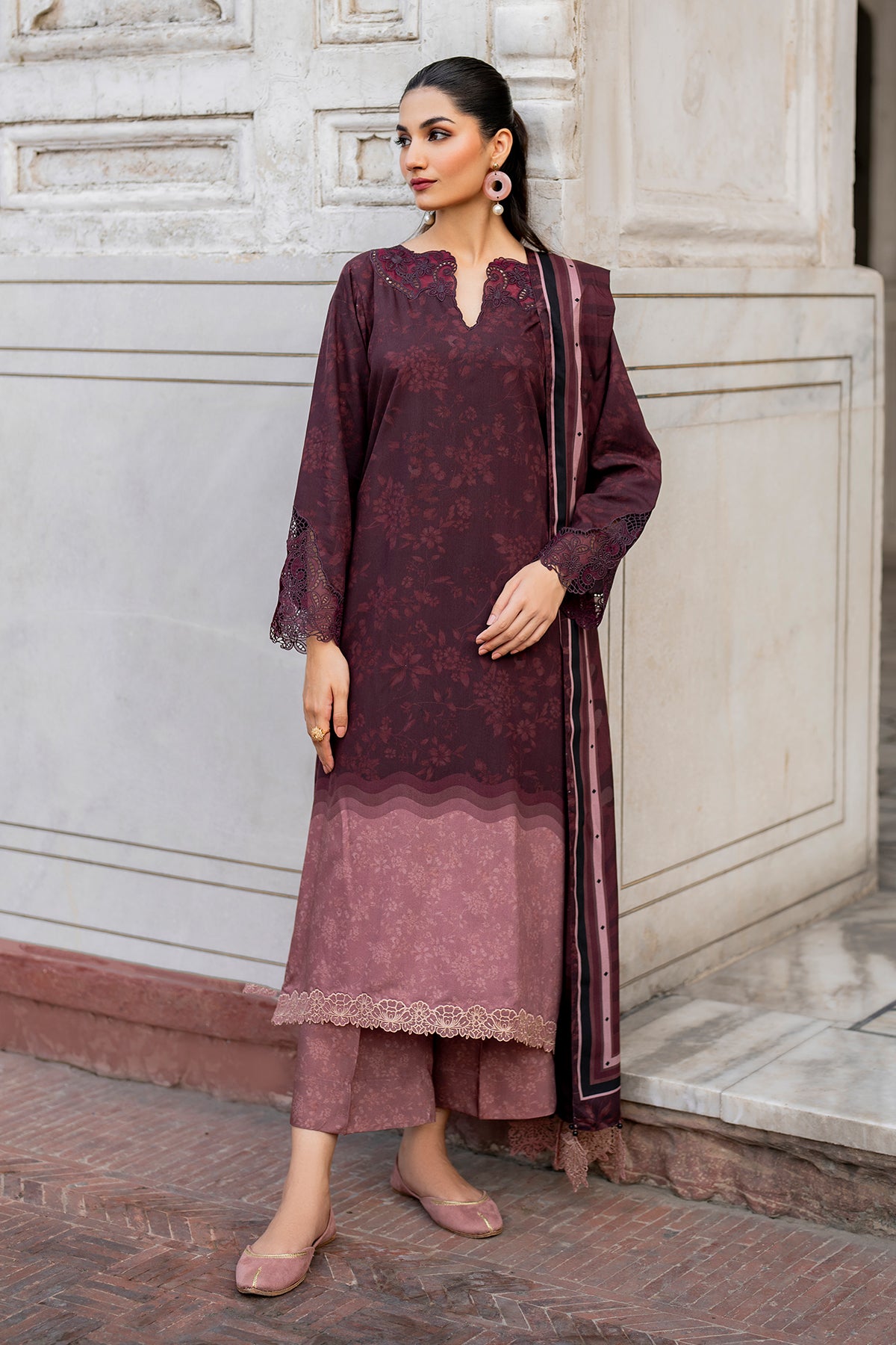 EMBROIDERED KHADDAR UF-721