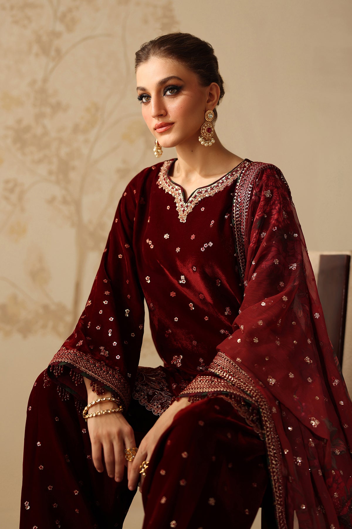 EMBROIDERED VELVET SF-4314