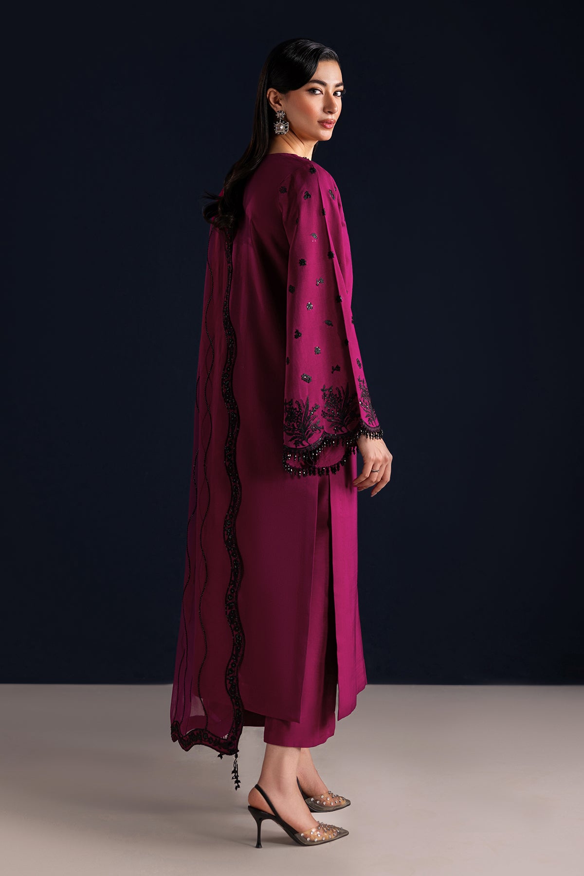 EMBROIDERED RAW SILK PR-1321