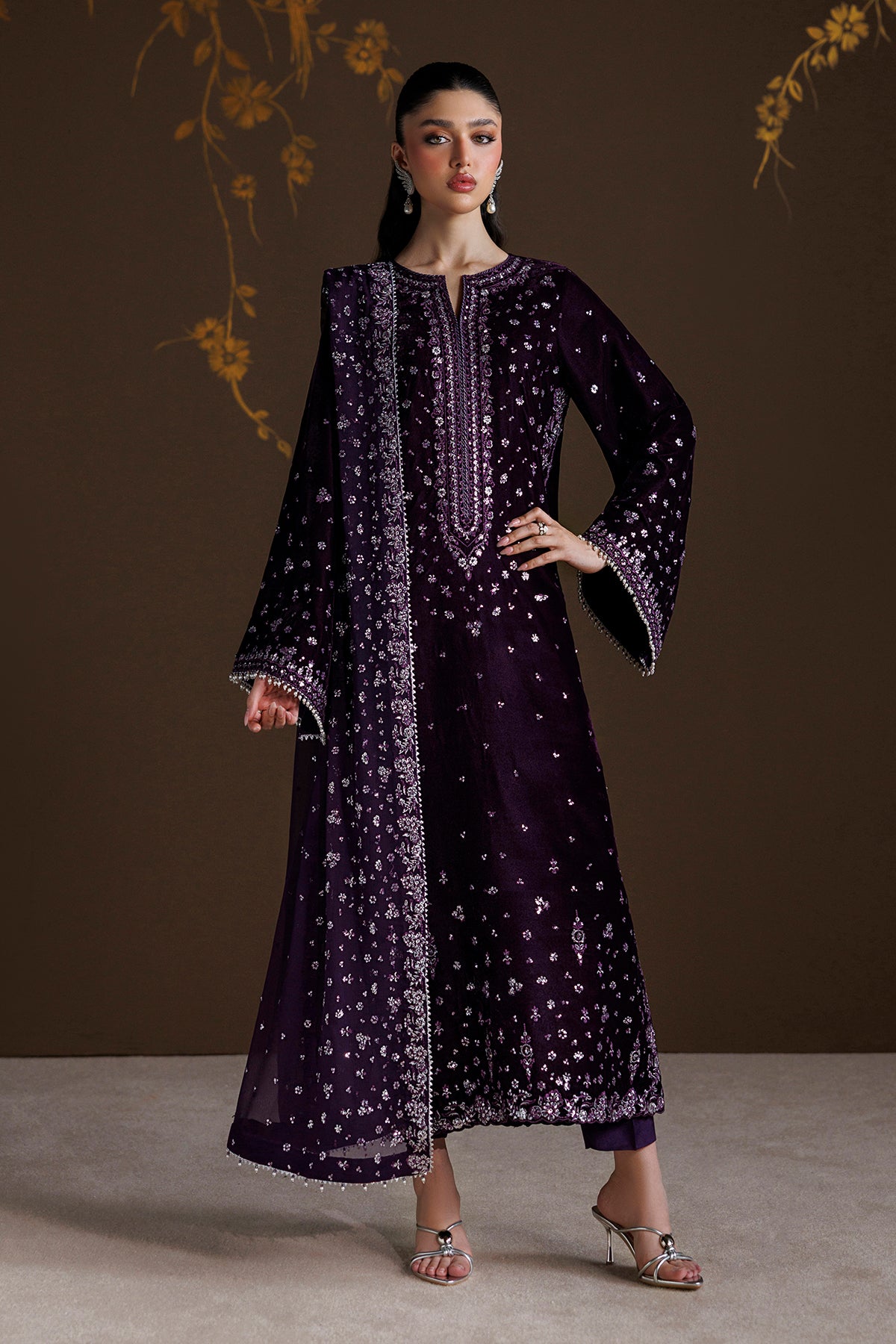 EMBROIDERED VELVET SF-4546