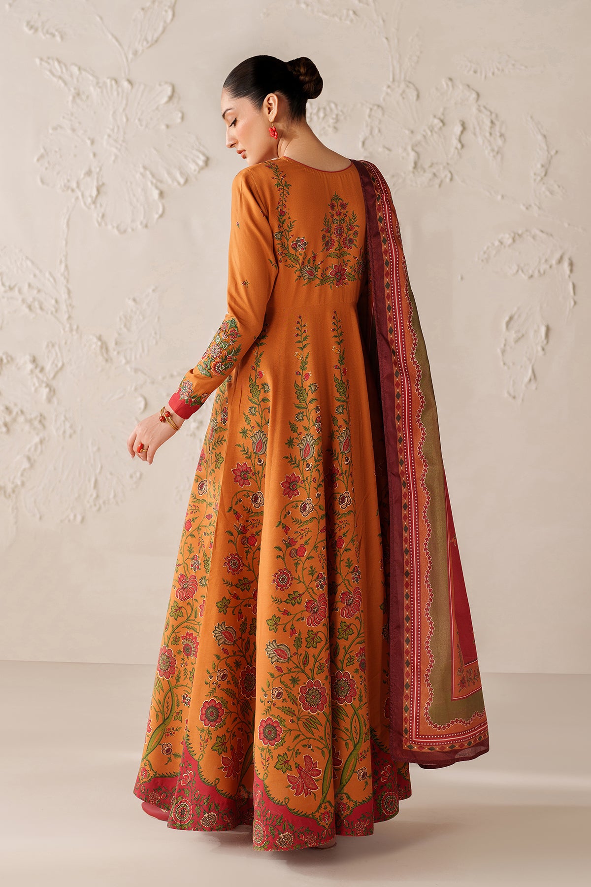 EMBROIDERED PRINTED VISCOSE PR-1186