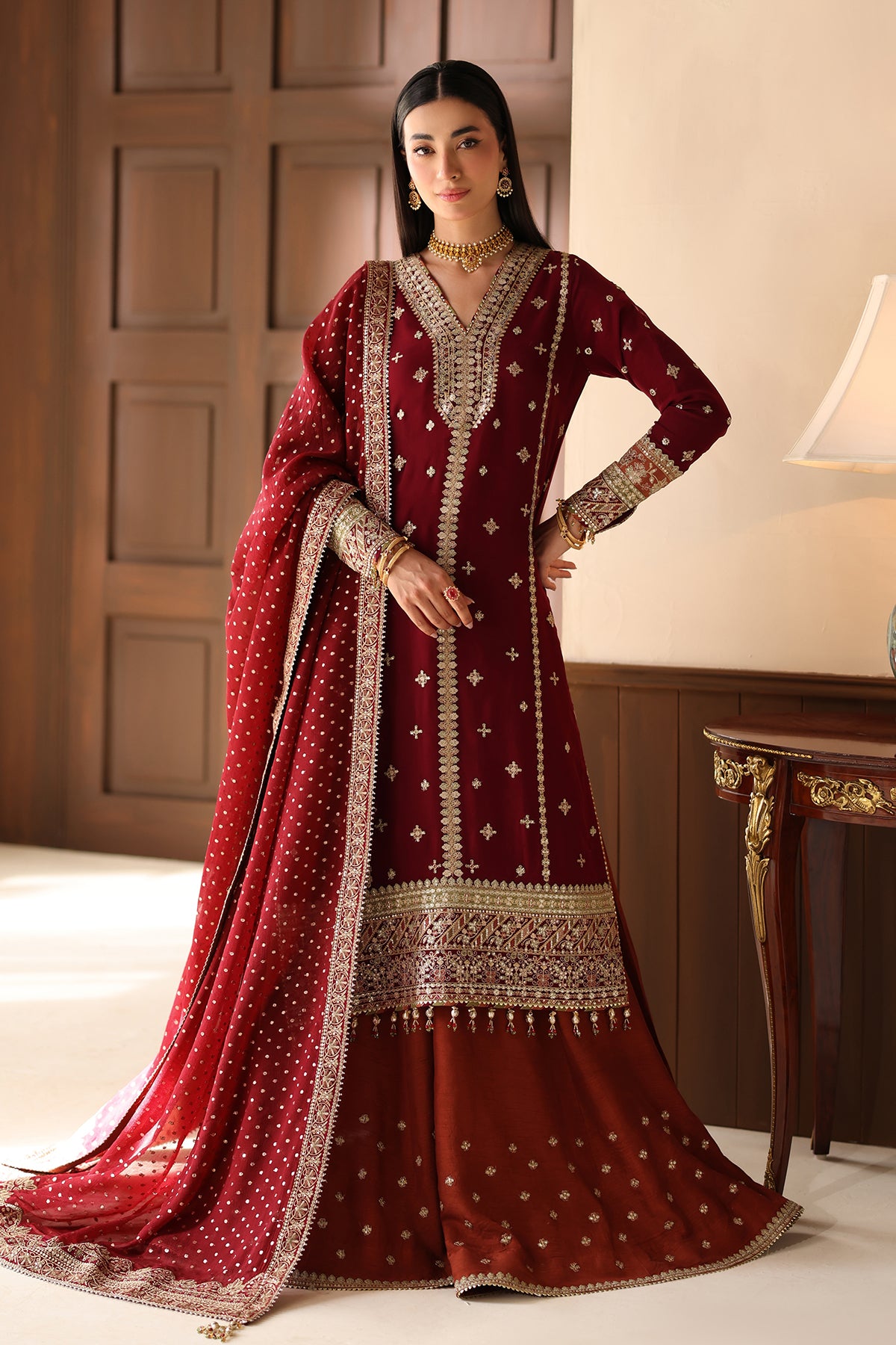 EMBROIDERED CHIFFON UF-4486