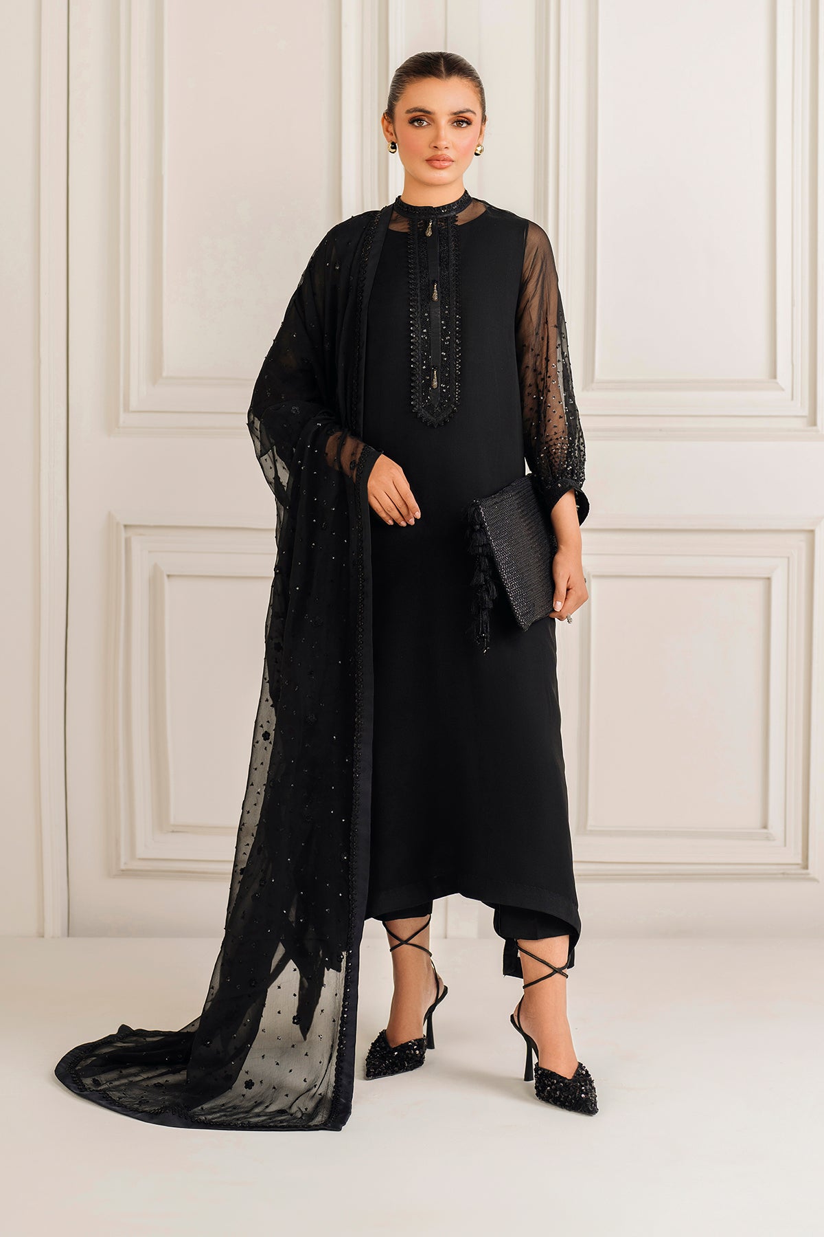 EMBROIDERED CHIFFON PR-1134