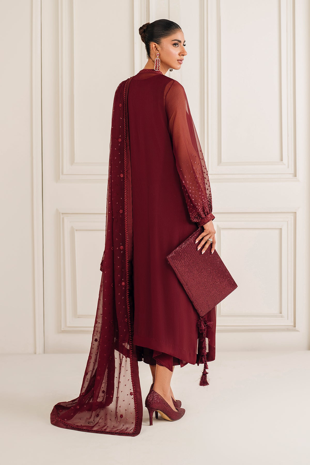 EMBROIDERED CHIFFON PR-1136