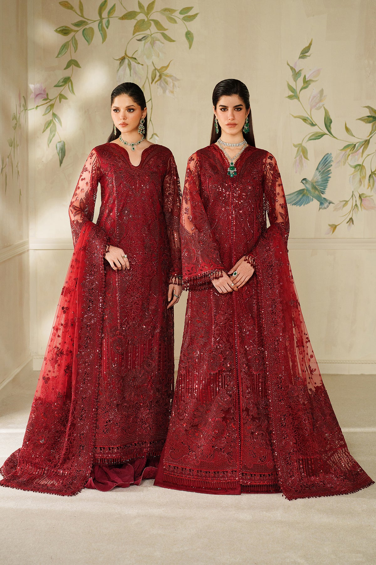 EMBROIDERED NET CH14-01 STITCHED