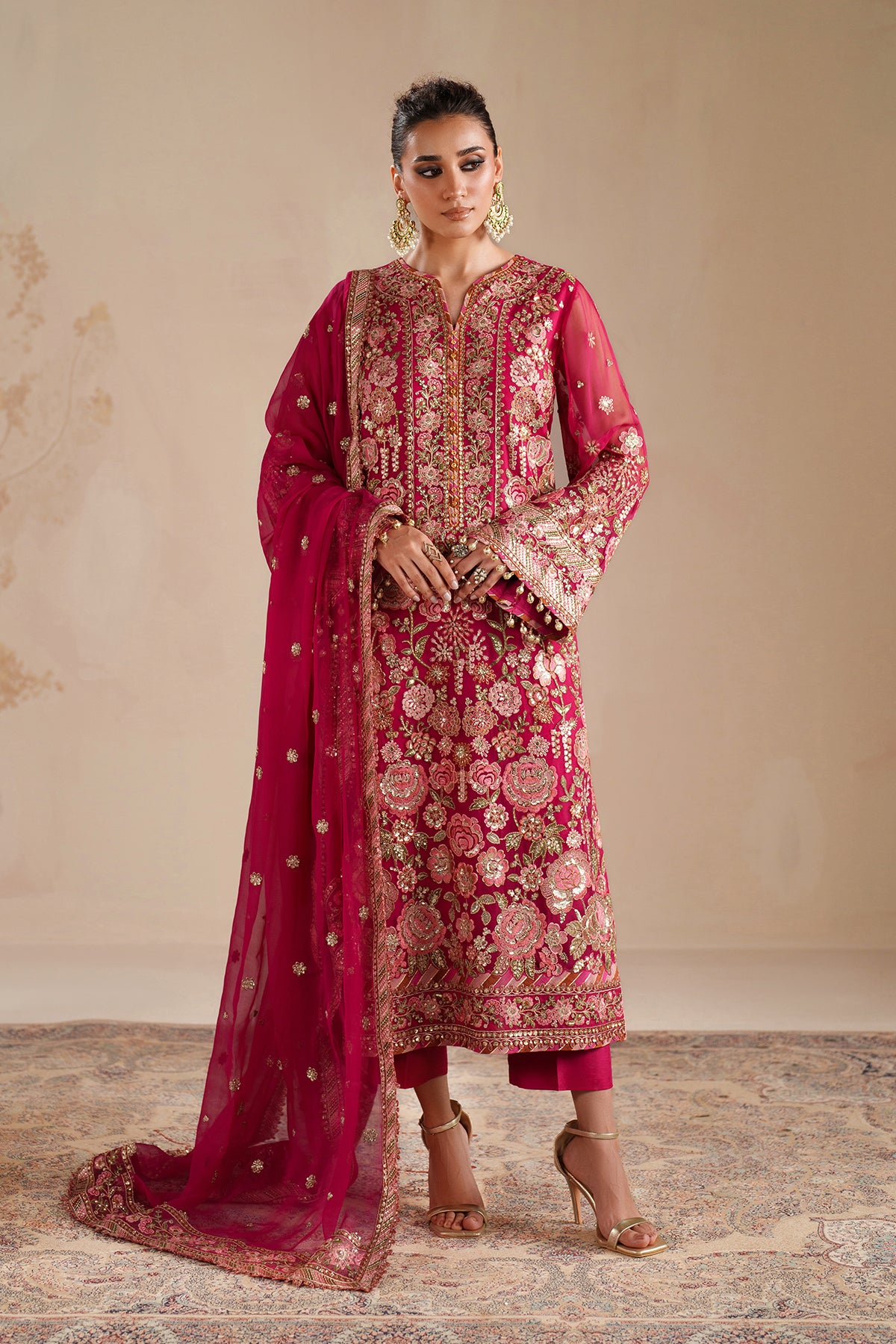 EMBROIDERED CHIFFON UF-4363