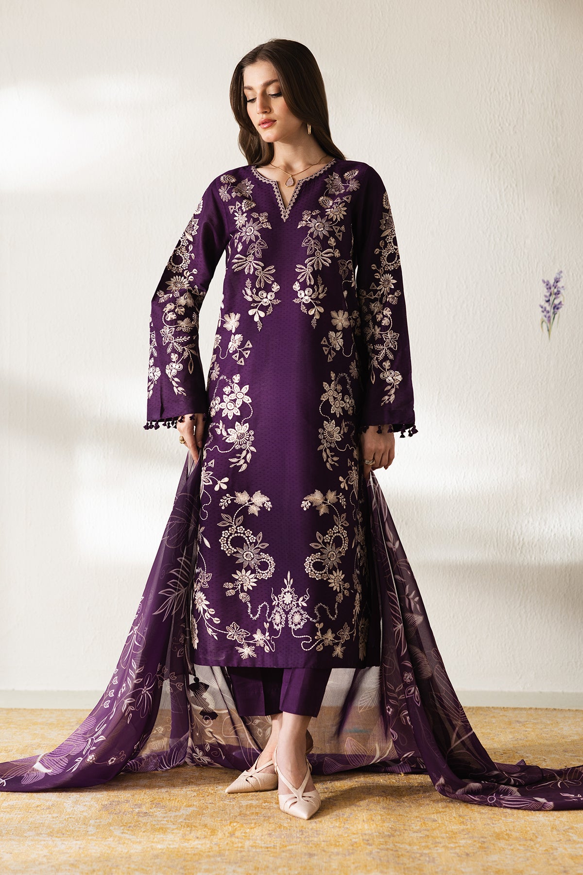 EMBROIDERED DOBBY LAWN PR-1279