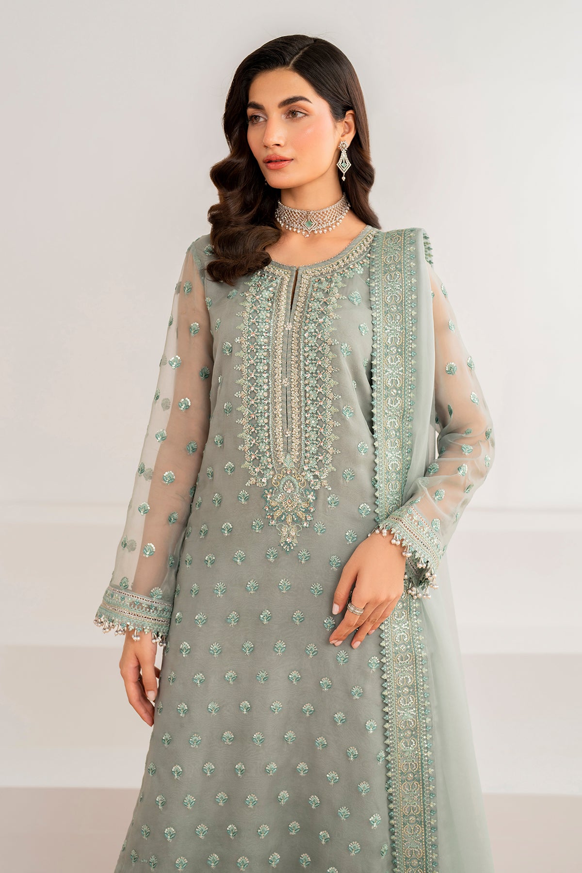 EMBROIDERED CHIFFON UF-692