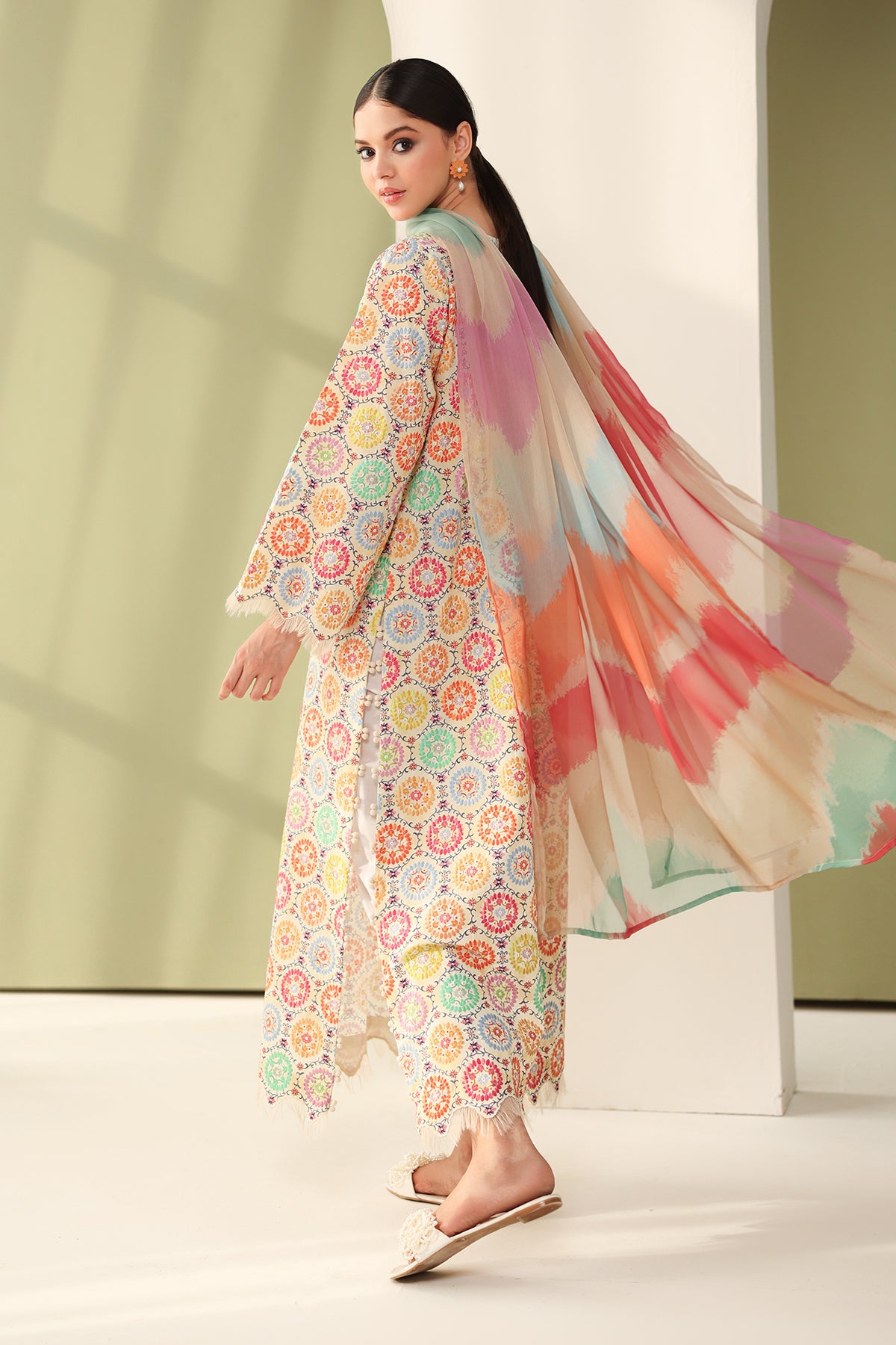 EMBROIDERED PRINTED LAWN SF-4178