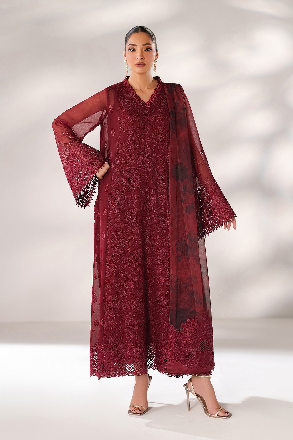 EMBROIDERED CHIFFON PR-1245