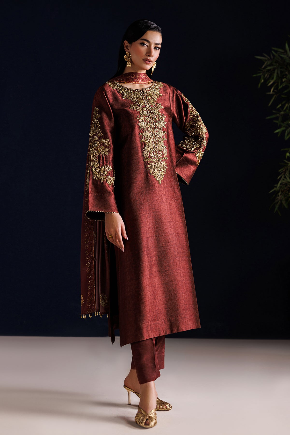 EMBROIDERED SHEESHA SILK PR-1313