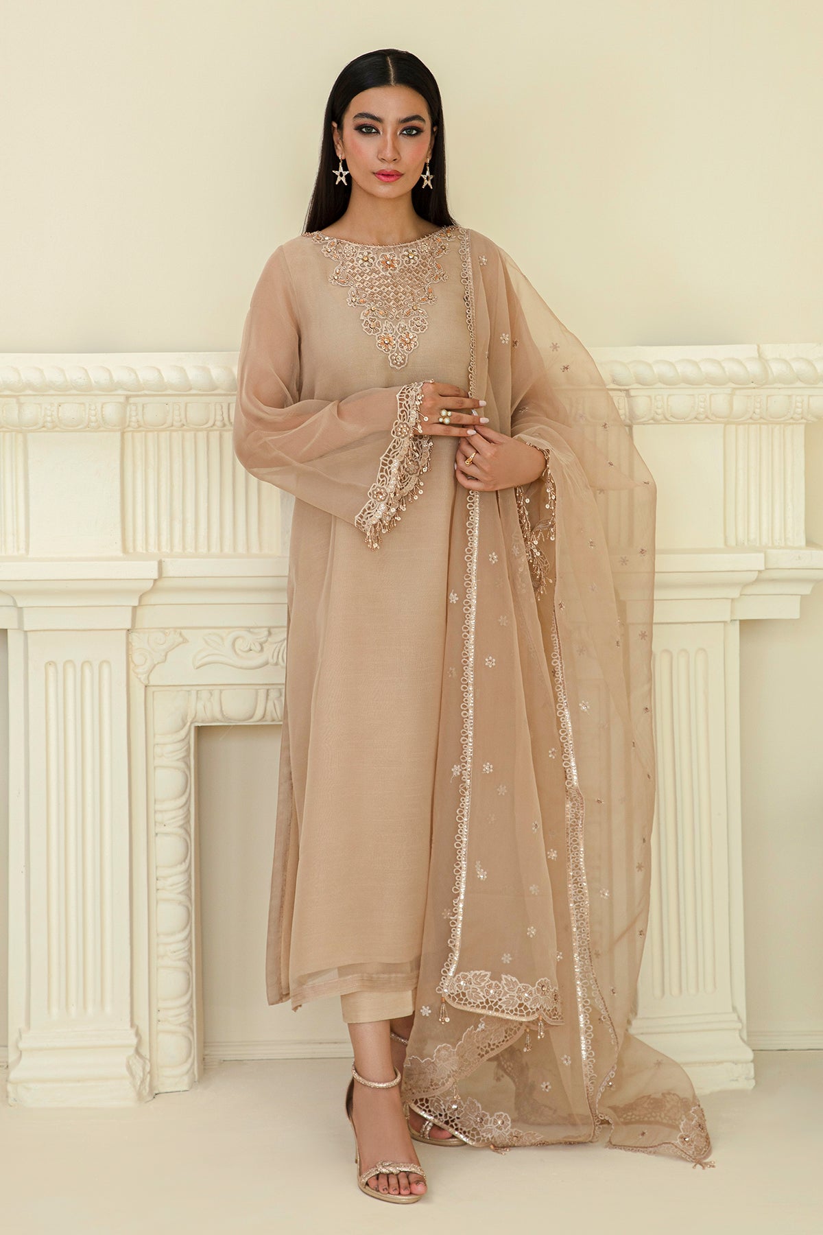 EMBROIDERED CHIFFON PR-823