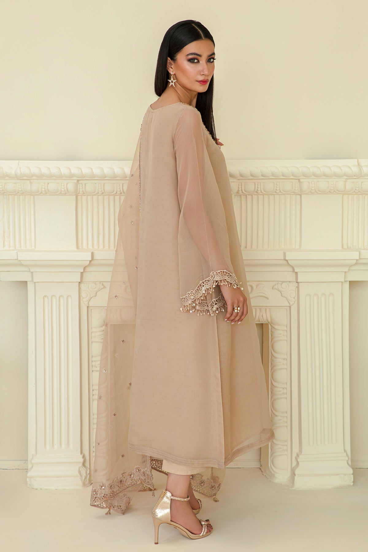 EMBROIDERED CHIFFON PR-823