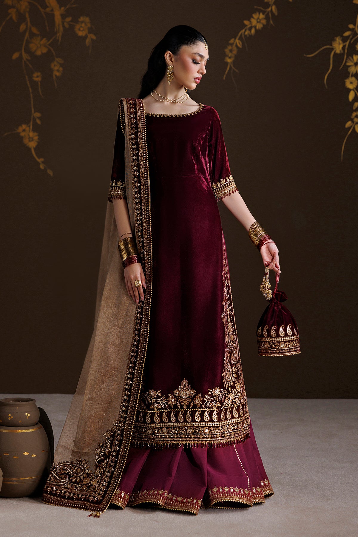 EMBROIDERED VELVET SF-4548