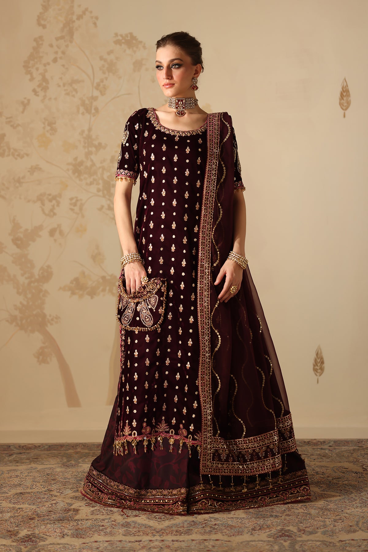 EMBROIDERED VELVET SF-4313