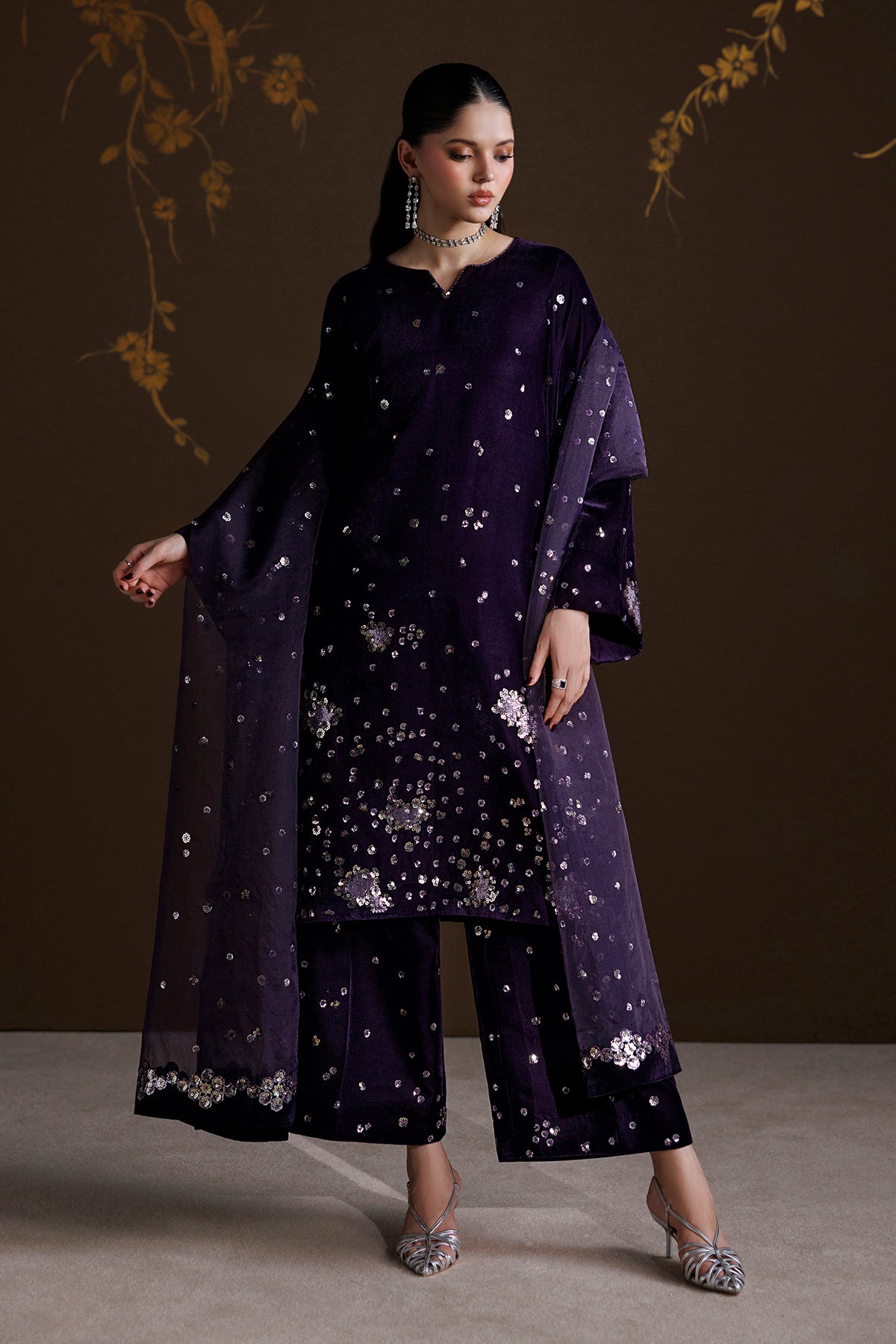 EMBROIDERED VELVET SF-4549