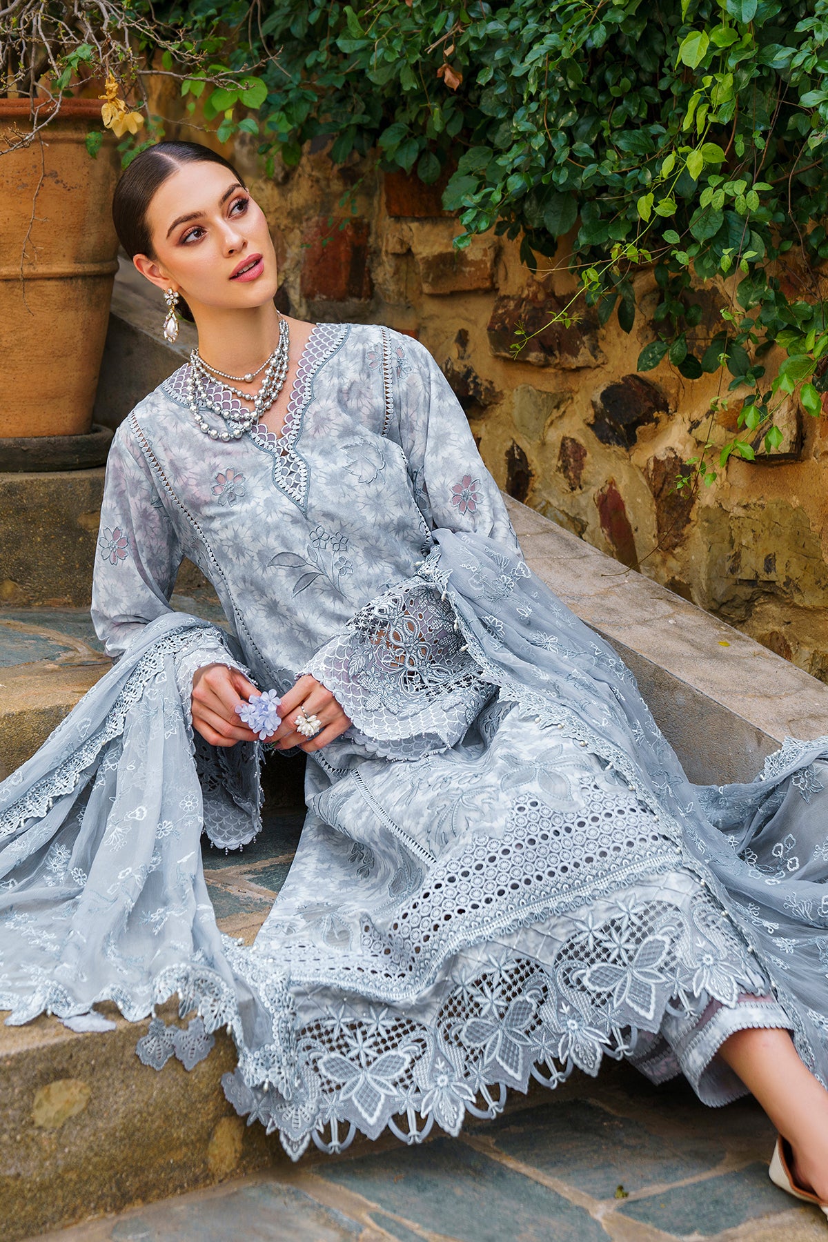 EMBROIDERED PRINTED LAWN  SL12-D05