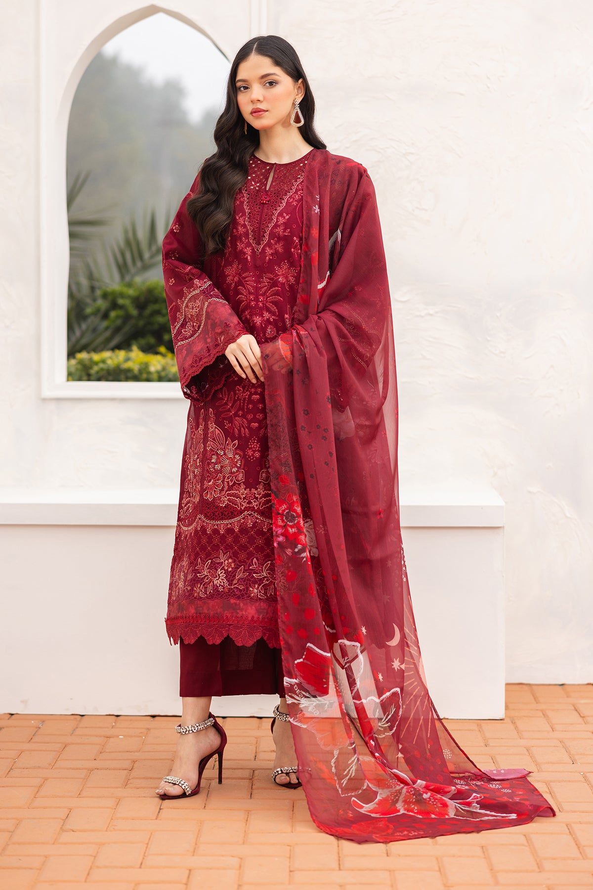 SAHL Embroidered Luxury Lawn Collection - D-7436 main image 0