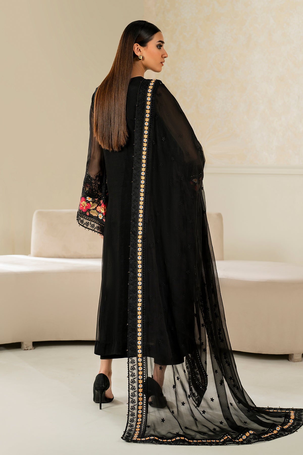EMBROIDERED CHIFFON PR-1144