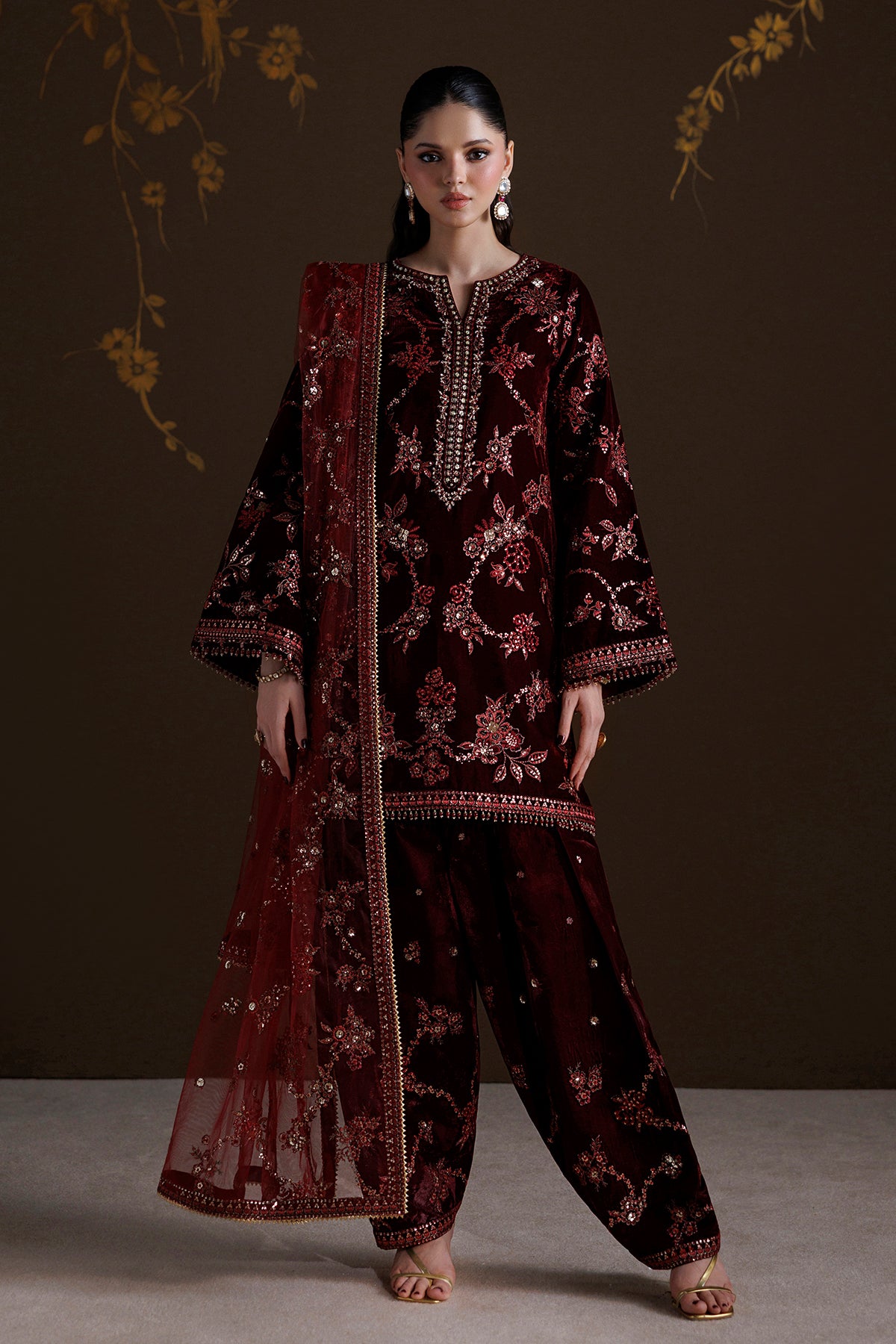 EMBROIDERED VELVET SF-4550