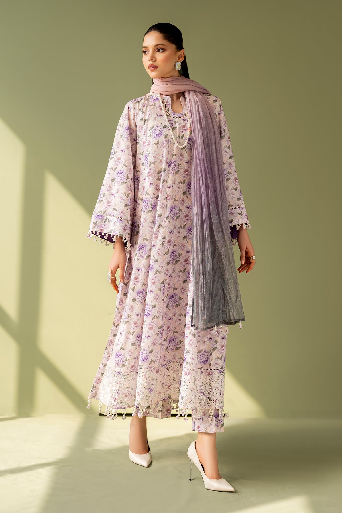 EMBROIDERED PRINTED LAWN UF-4168