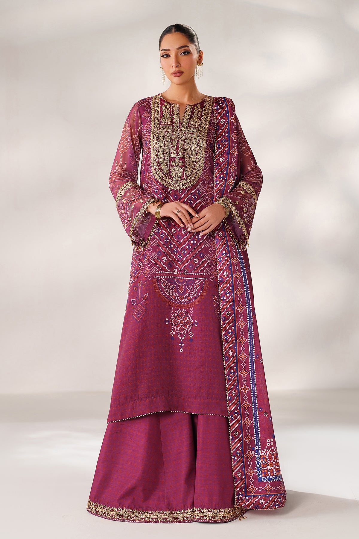 EMBROIDERED CHIFFON UF-4390