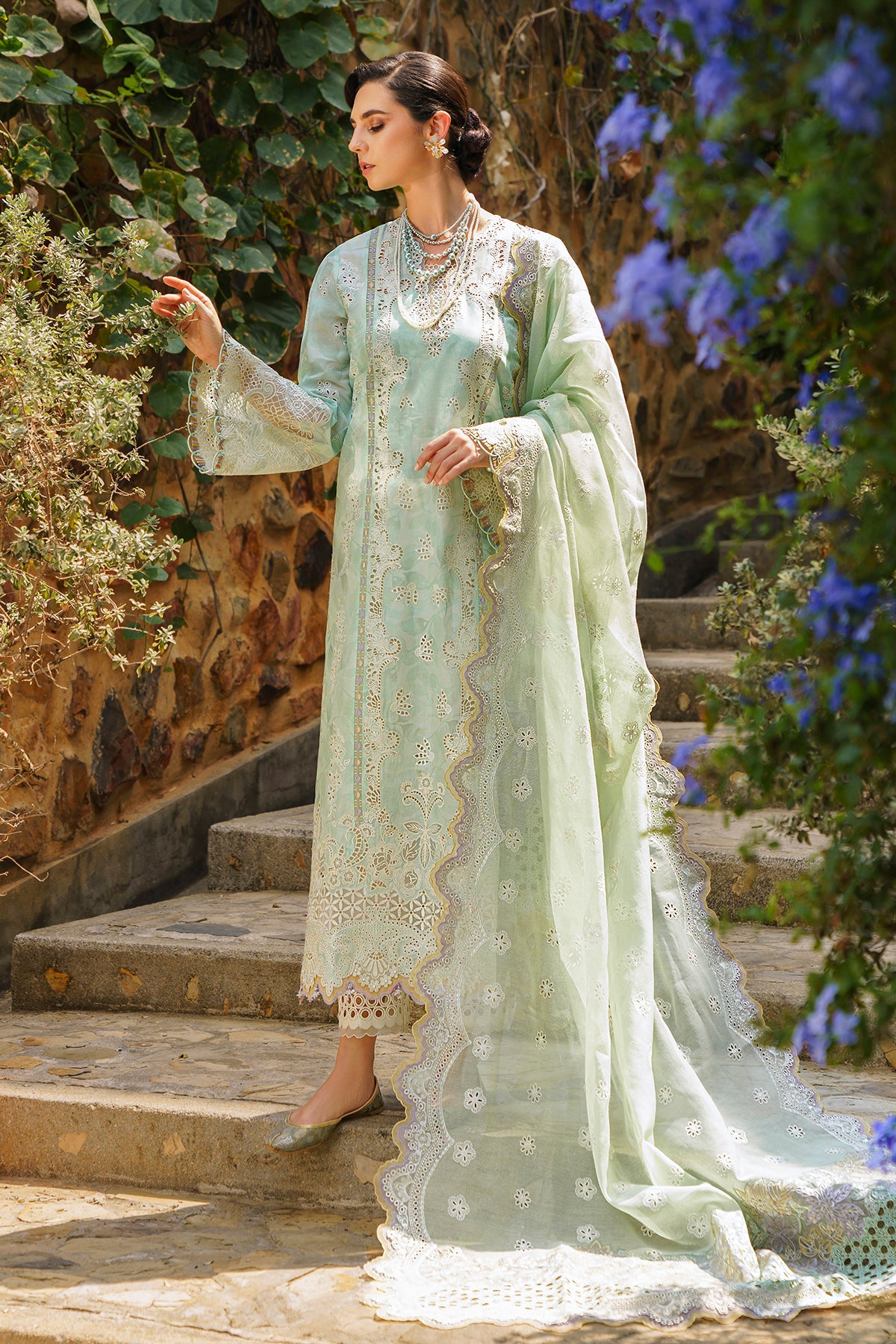 EMBROIDERED PRINTED LAWN  SL12-D07