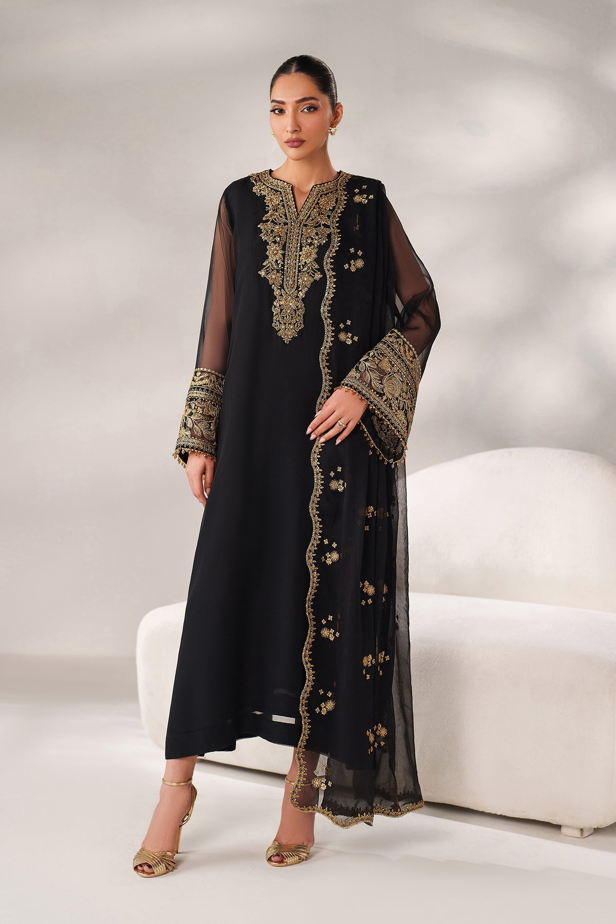 EMBROIDERED CHIFFON PR-1250