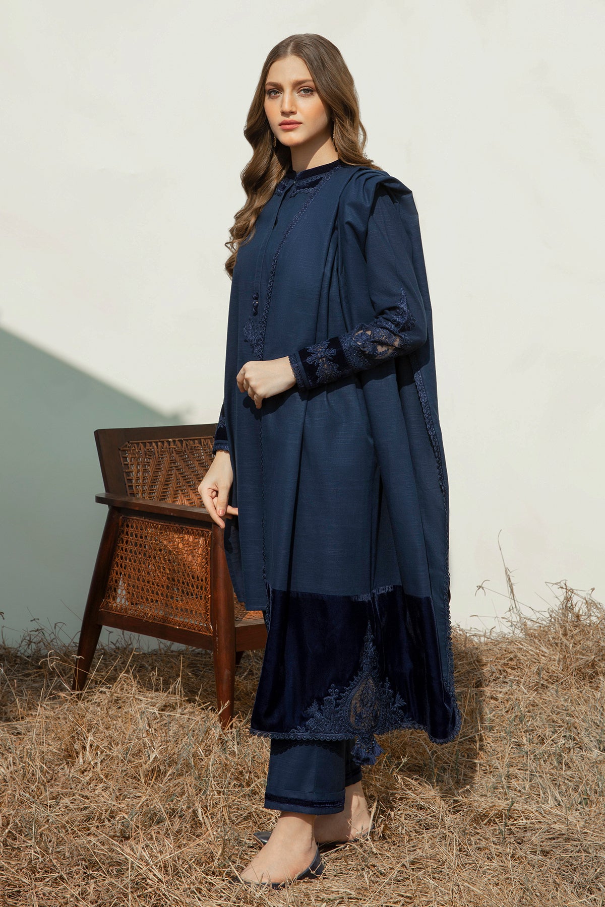 EMBROIDERED SLUB KHADDAR PR-735