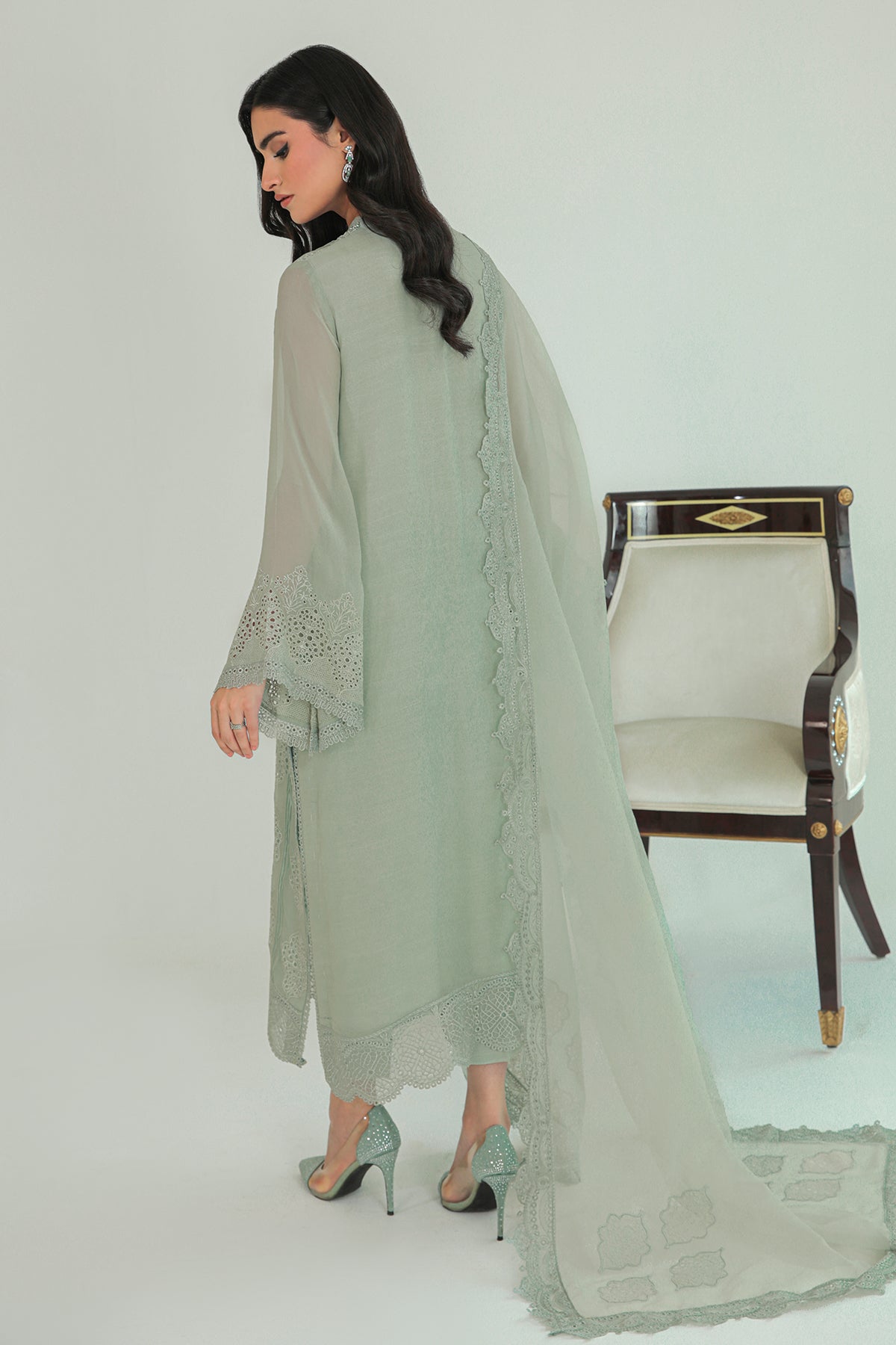 EMBROIDERED CHIFFON UF-234