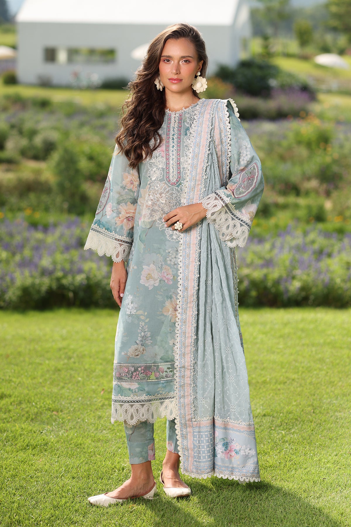 EMBROIDERED LAWN SF-4224