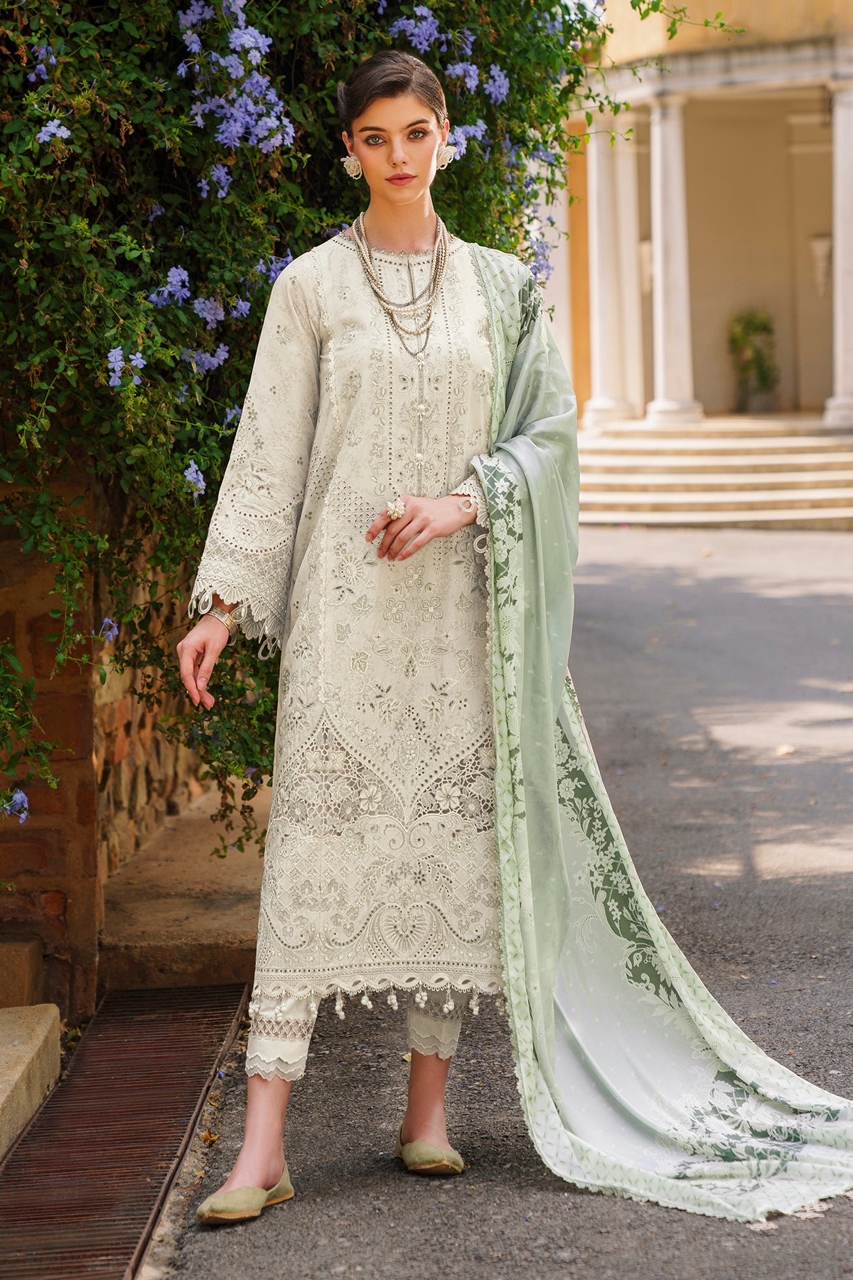 EMBROIDERED PRINTED LAWN  SL12-D01
