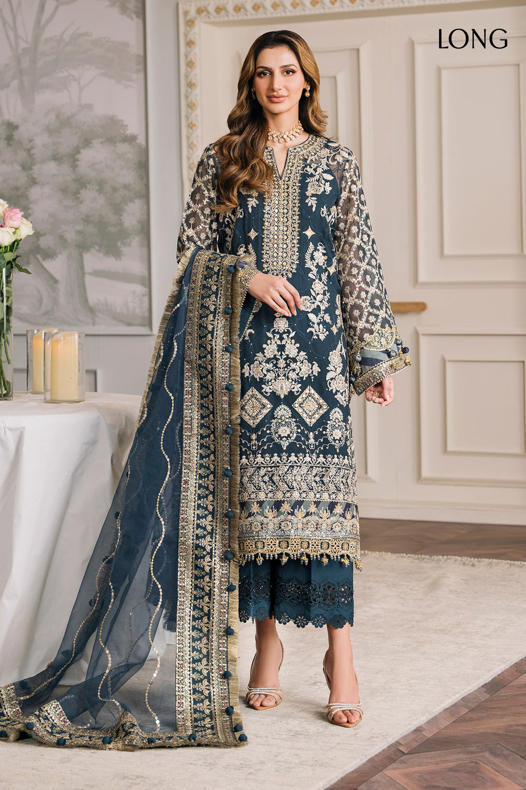 Baroque EMBROIDERED CHIFFON CH12-01 STITCHED, view 1