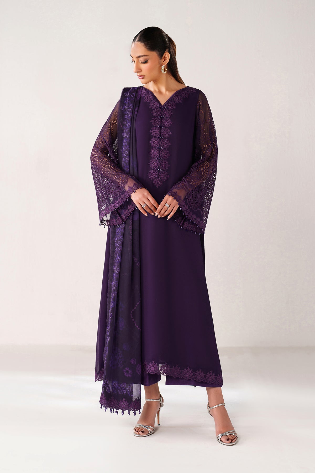 EMBROIDERED CHIFFON PR-1240