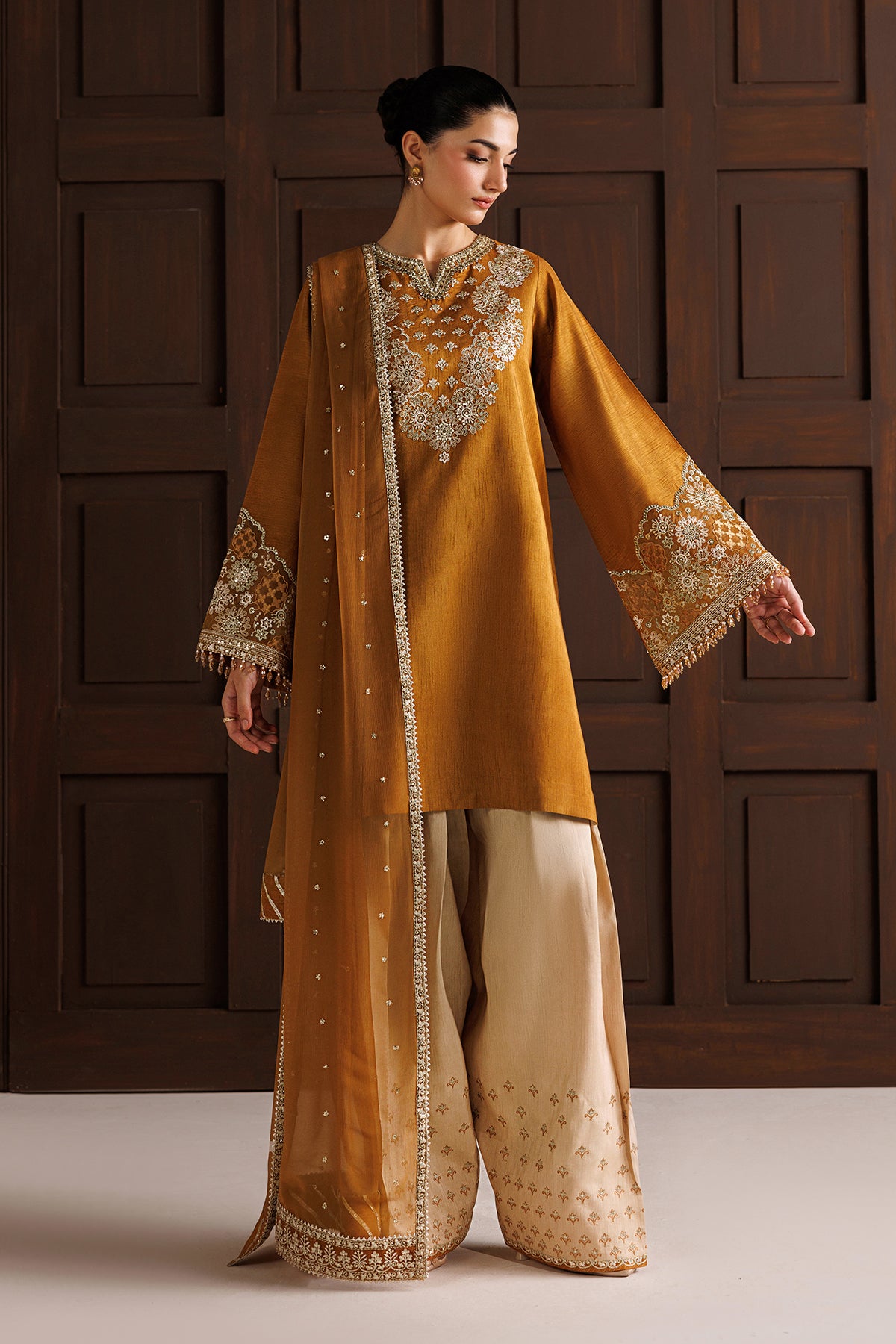 EMBROIDERED RAW SILK PR-1370
