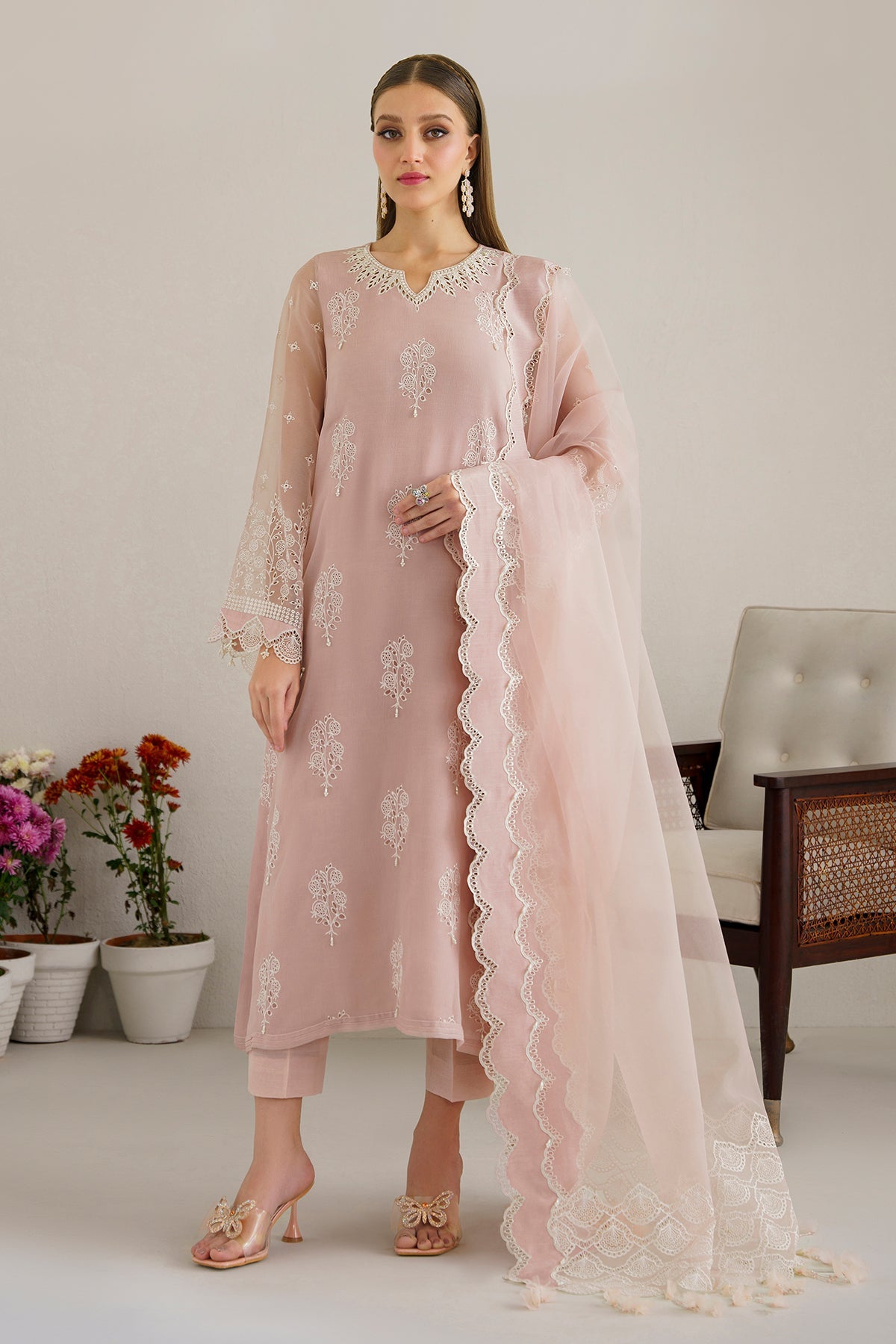 EMBROIDERED CHIFFON SF-514