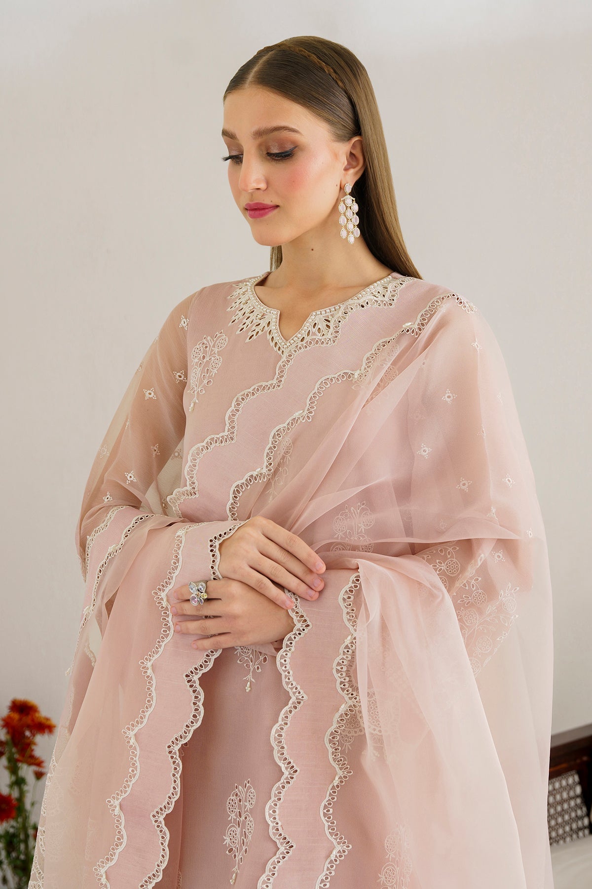 EMBROIDERED CHIFFON SF-514