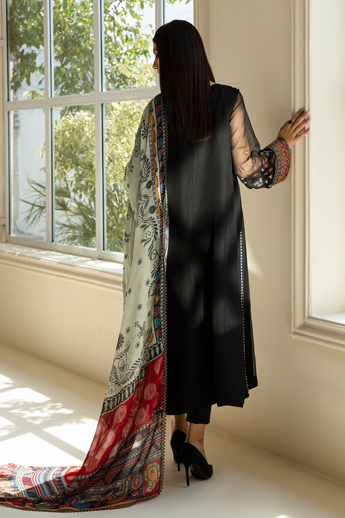 EMBROIDERED CHIFFON SF-388