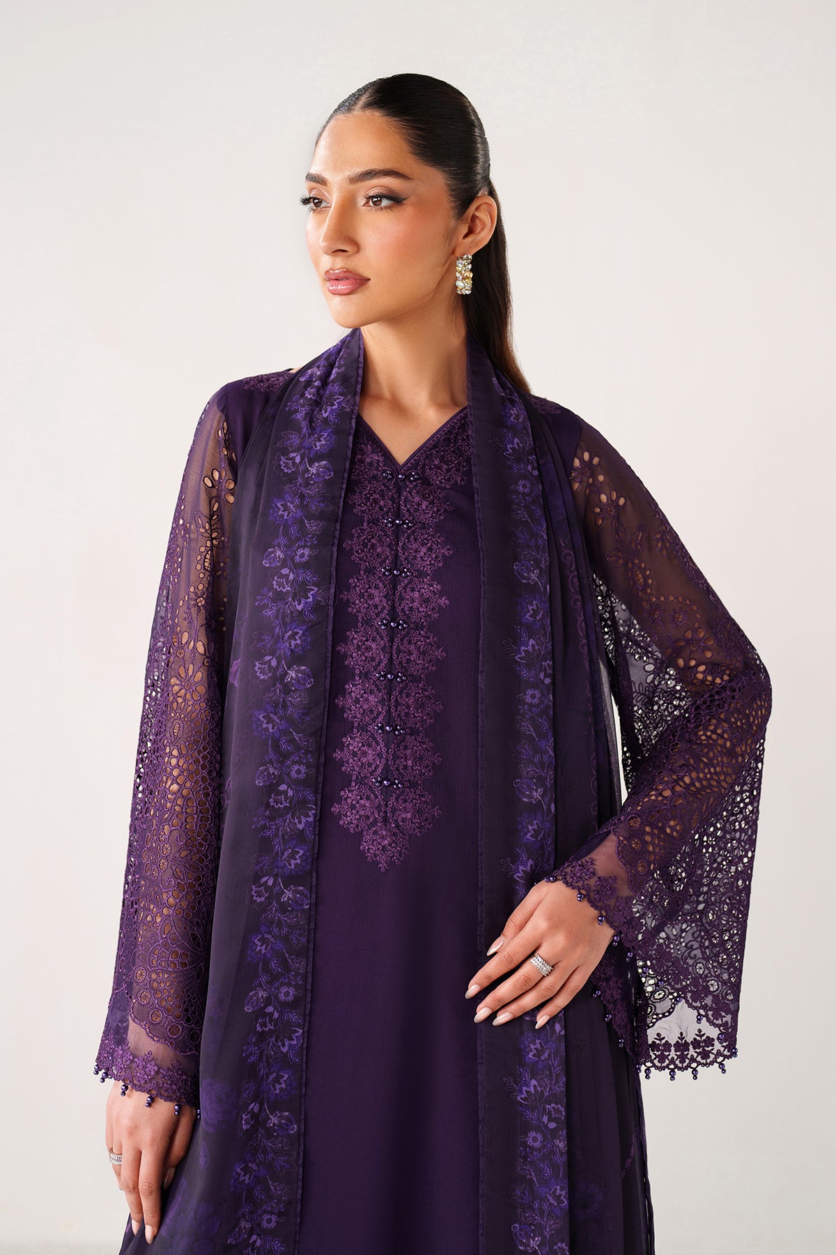 EMBROIDERED CHIFFON PR-1240