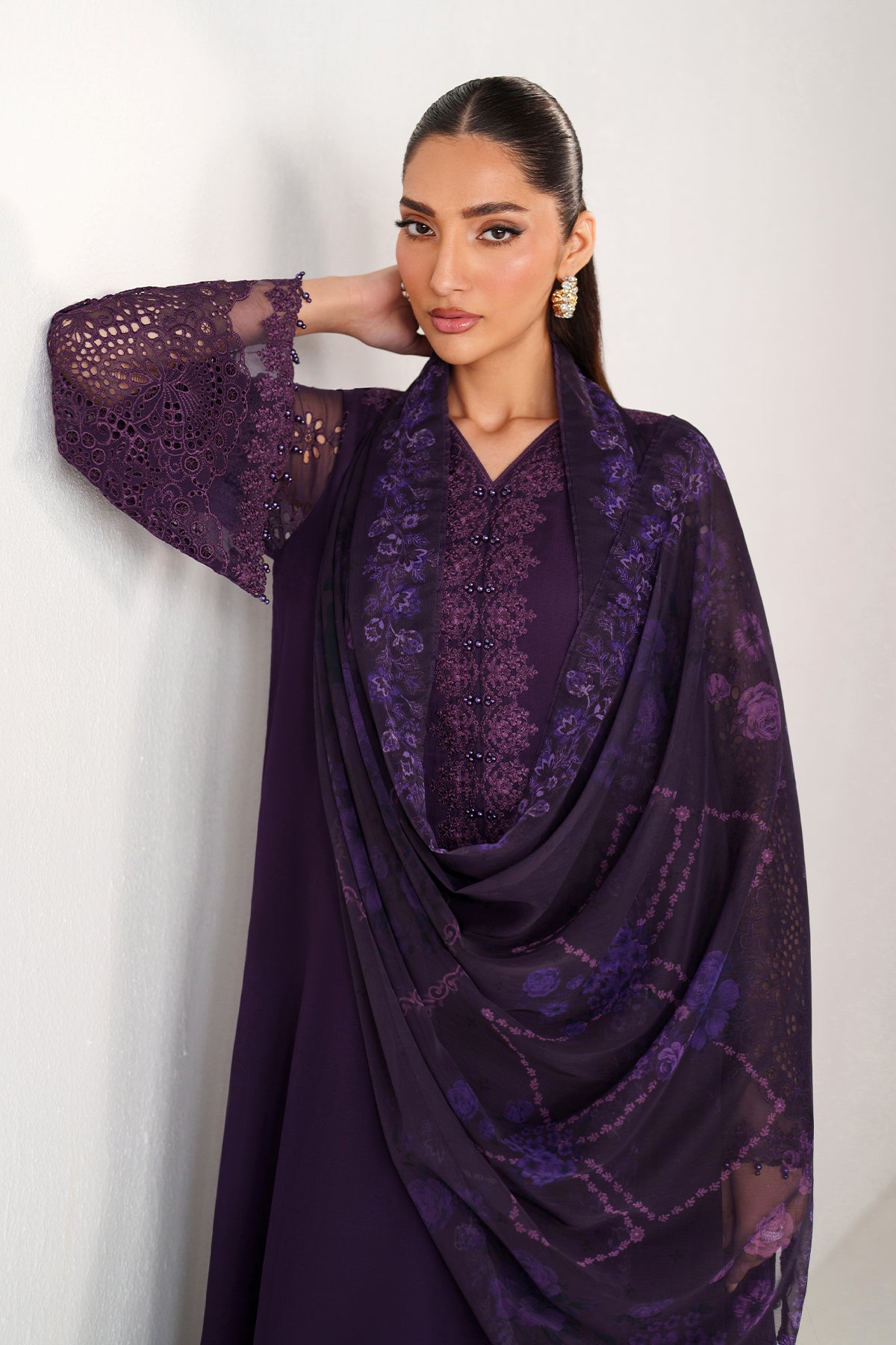 EMBROIDERED CHIFFON PR-1240