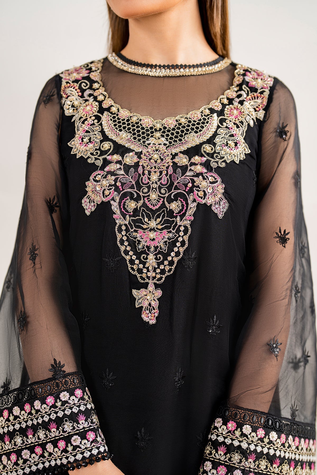 EMBROIDERED CHIFFON SF-679