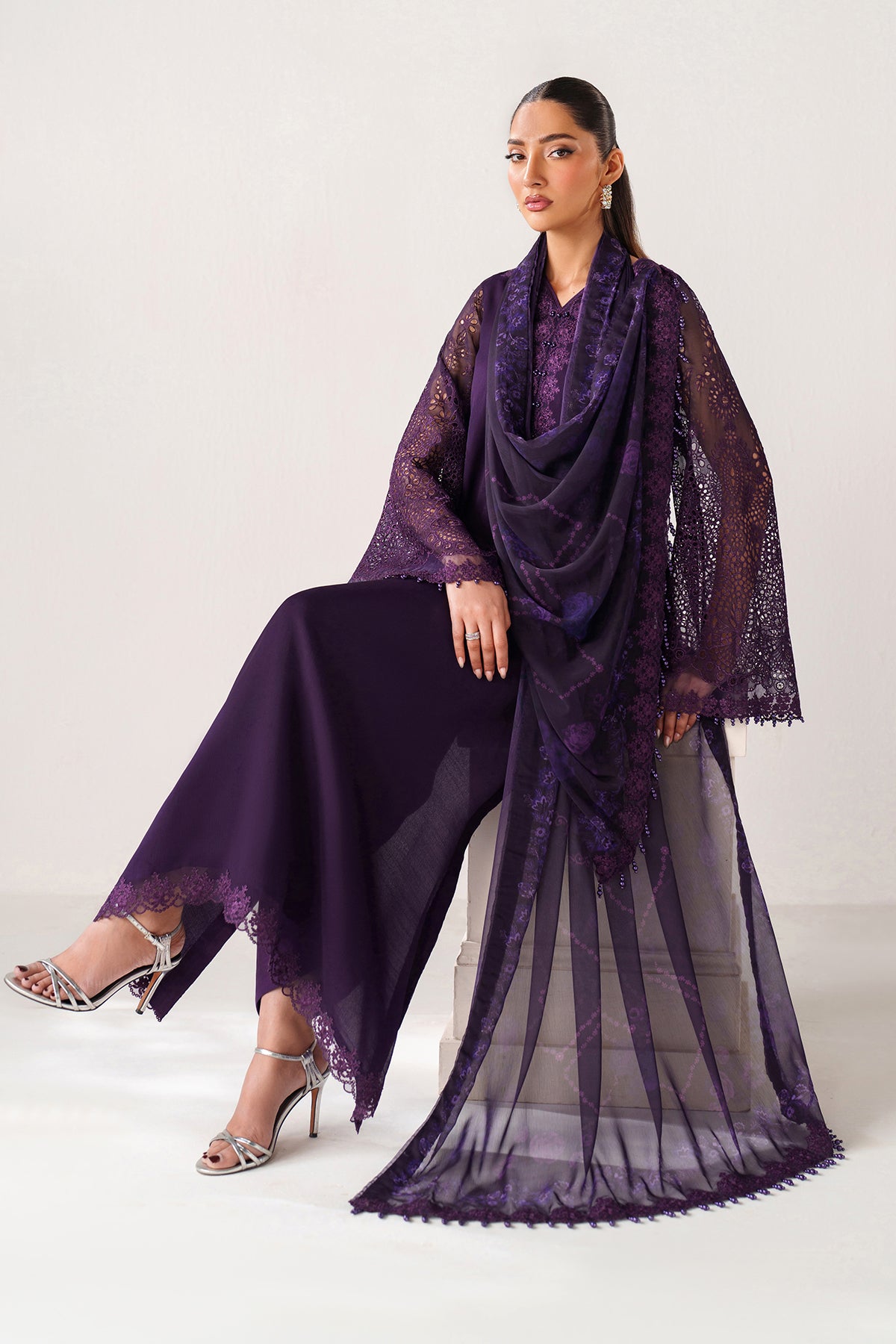 EMBROIDERED CHIFFON PR-1240