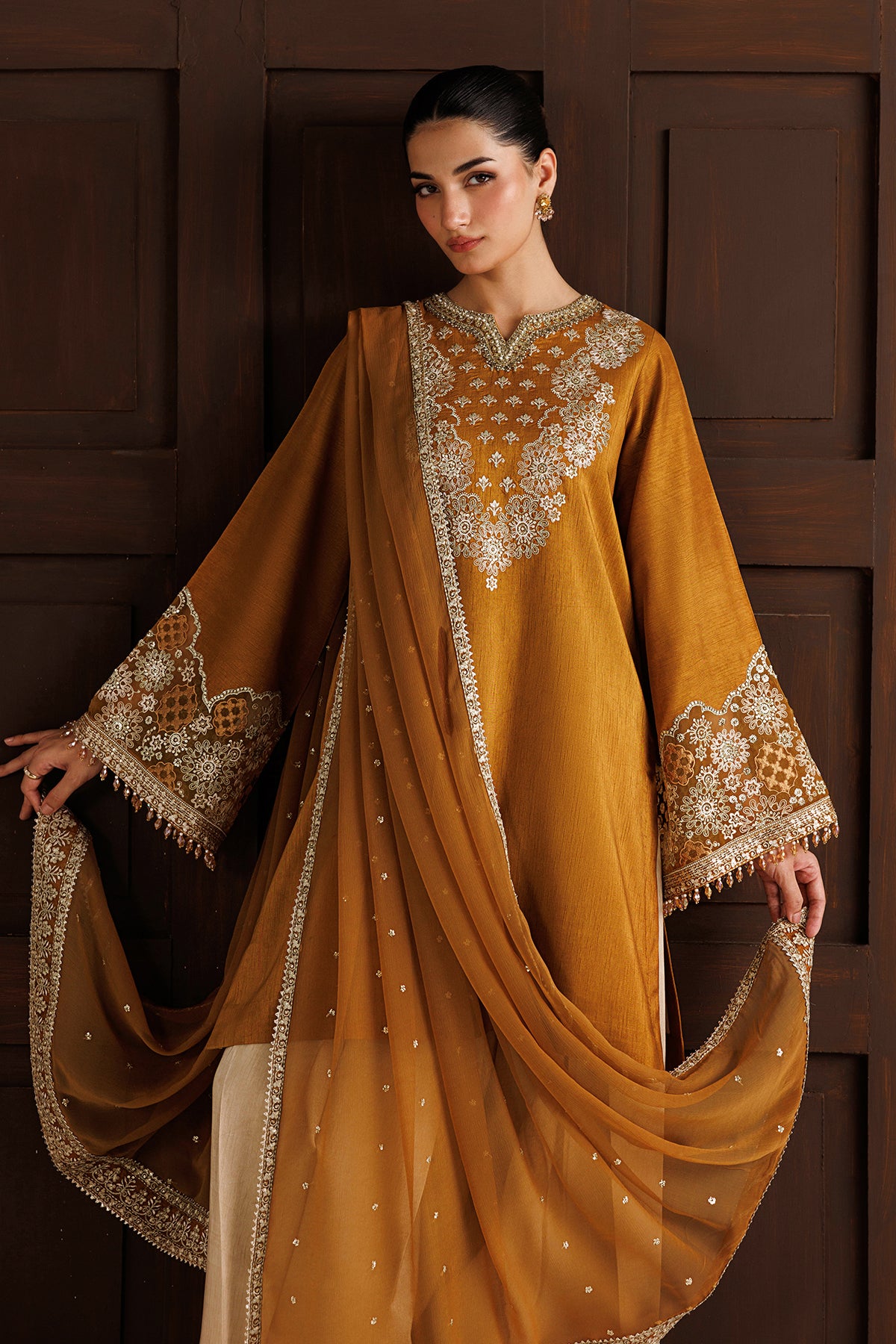 EMBROIDERED RAW SILK PR-1370