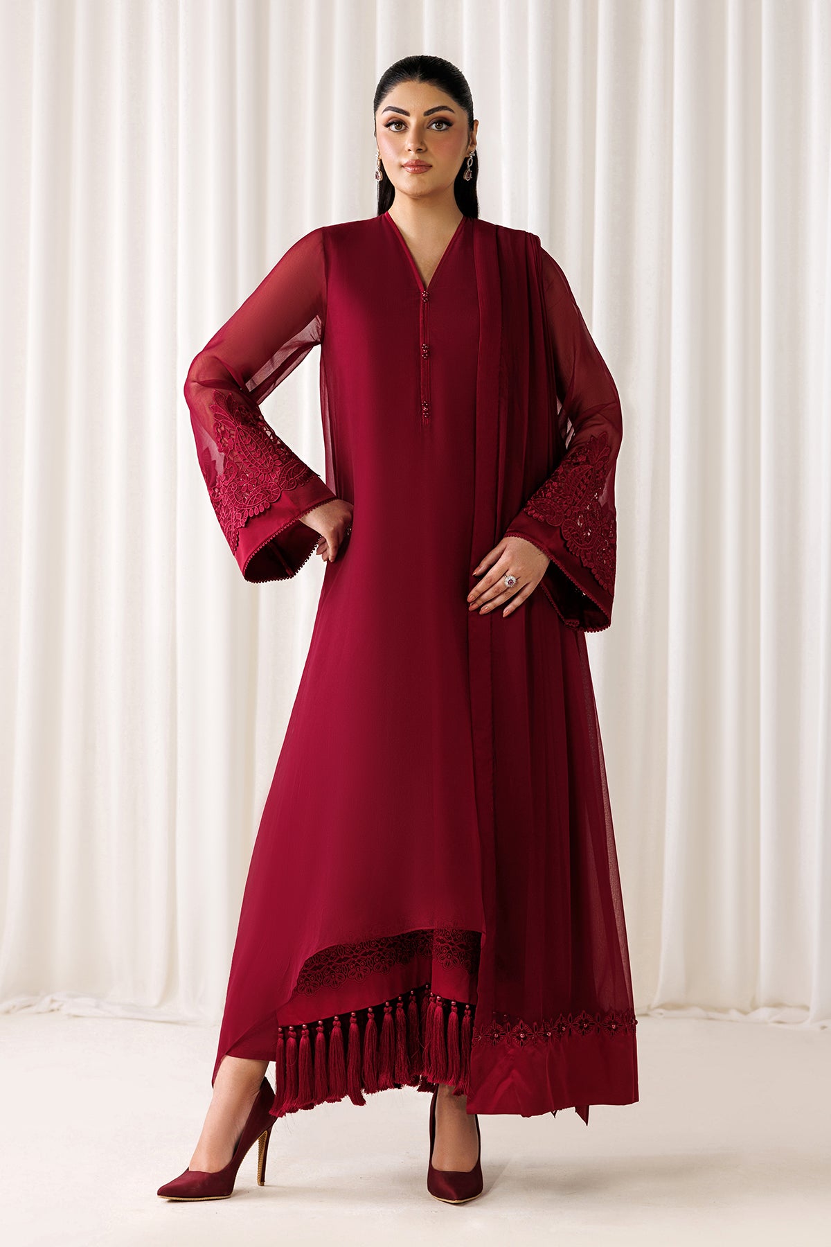 EMBROIDERED CHIFFON EN-1303