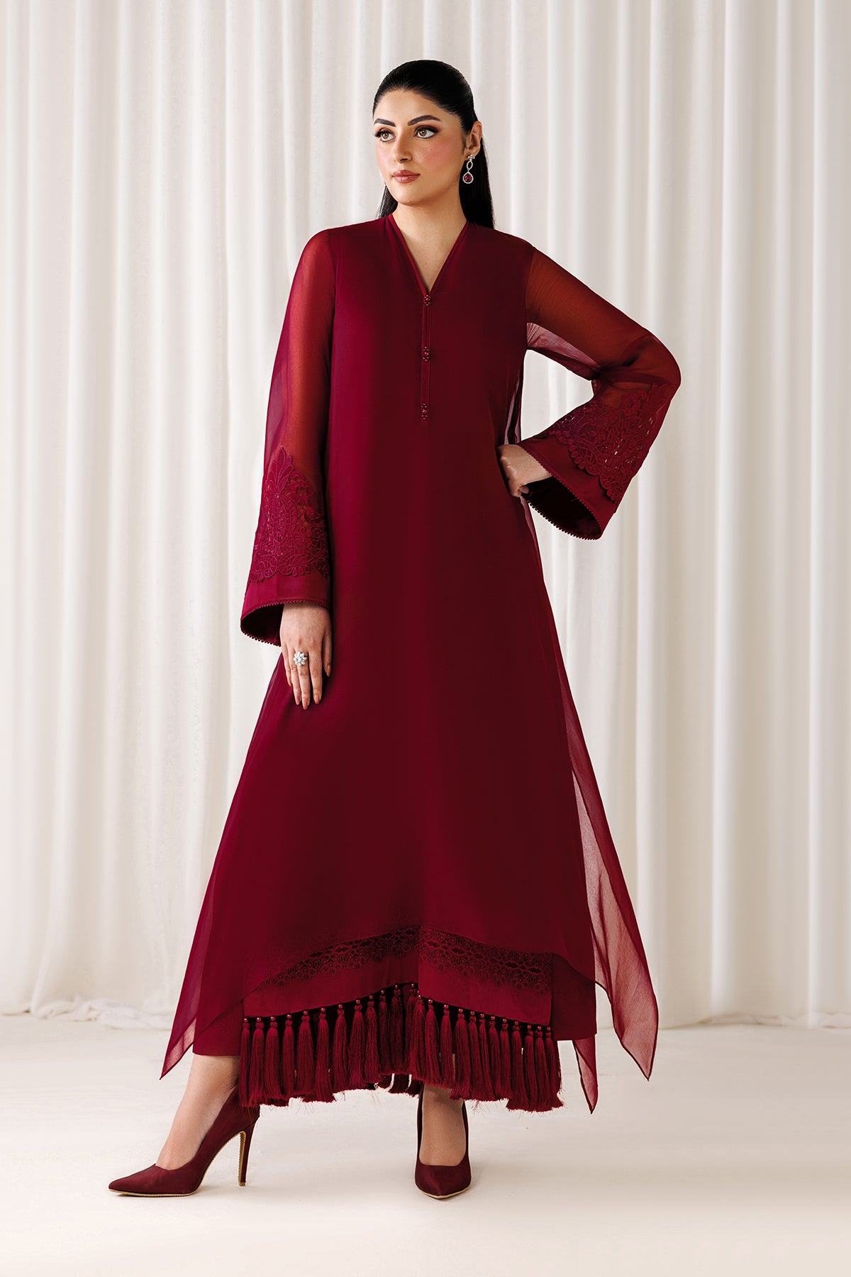 EMBROIDERED CHIFFON EN-1303