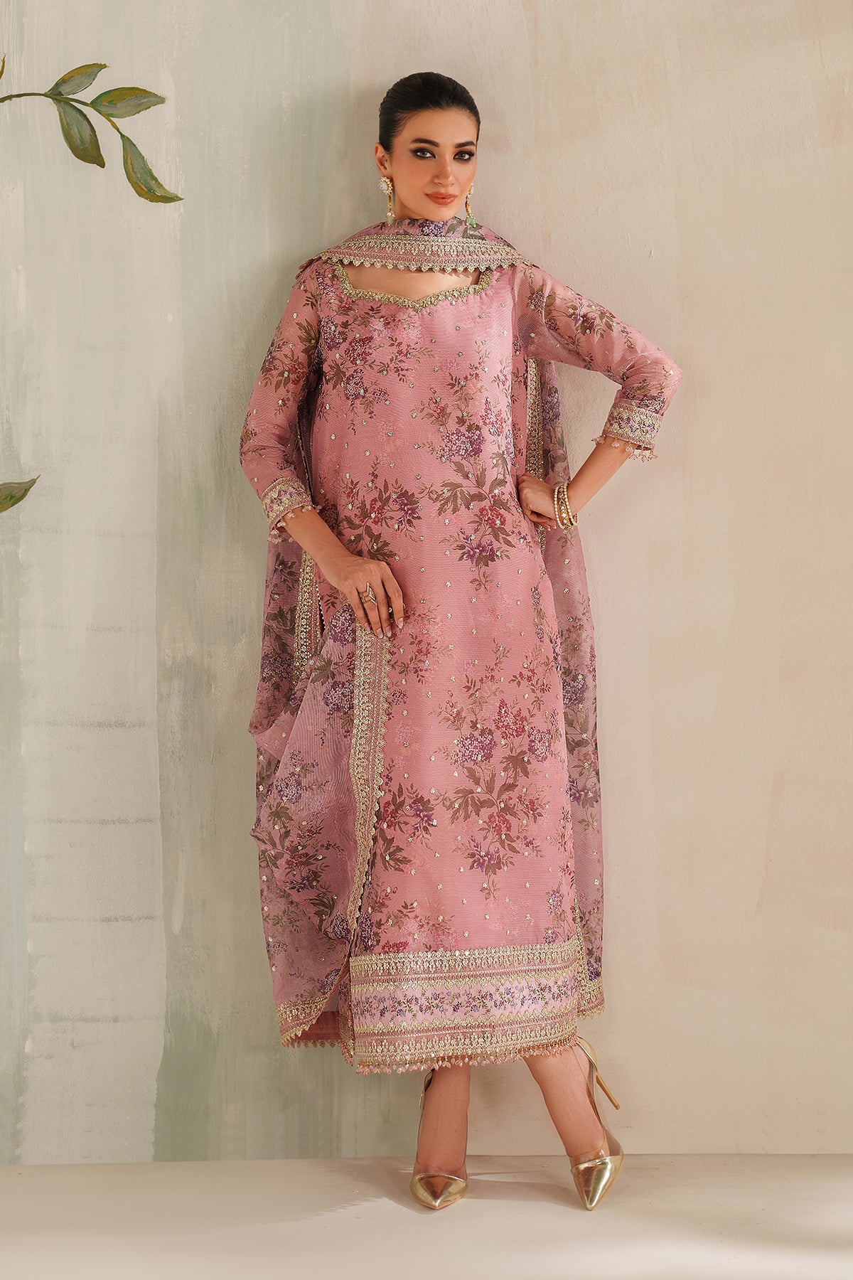 EMBROIDERED COTTON NET UF-4374