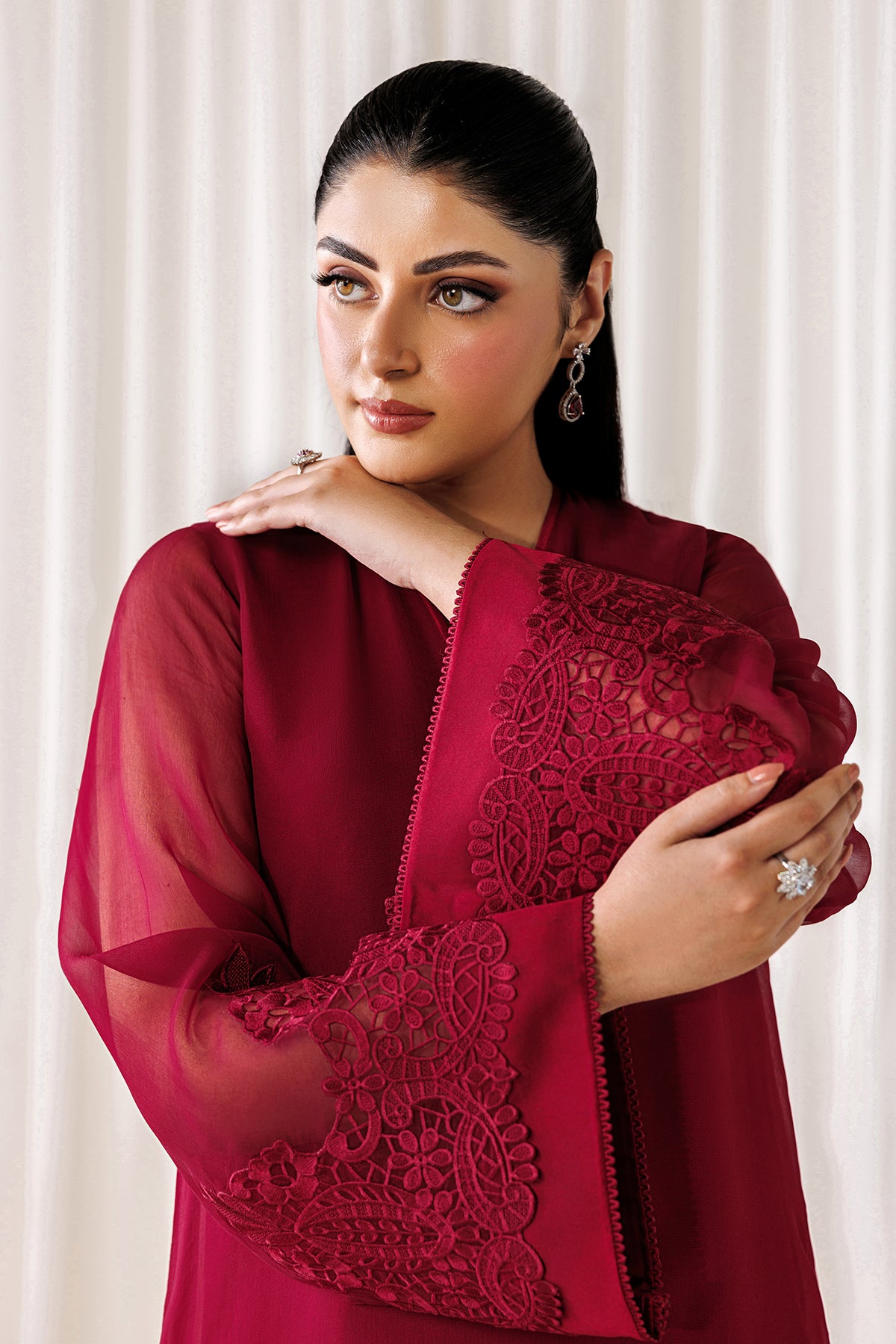 EMBROIDERED CHIFFON EN-1303